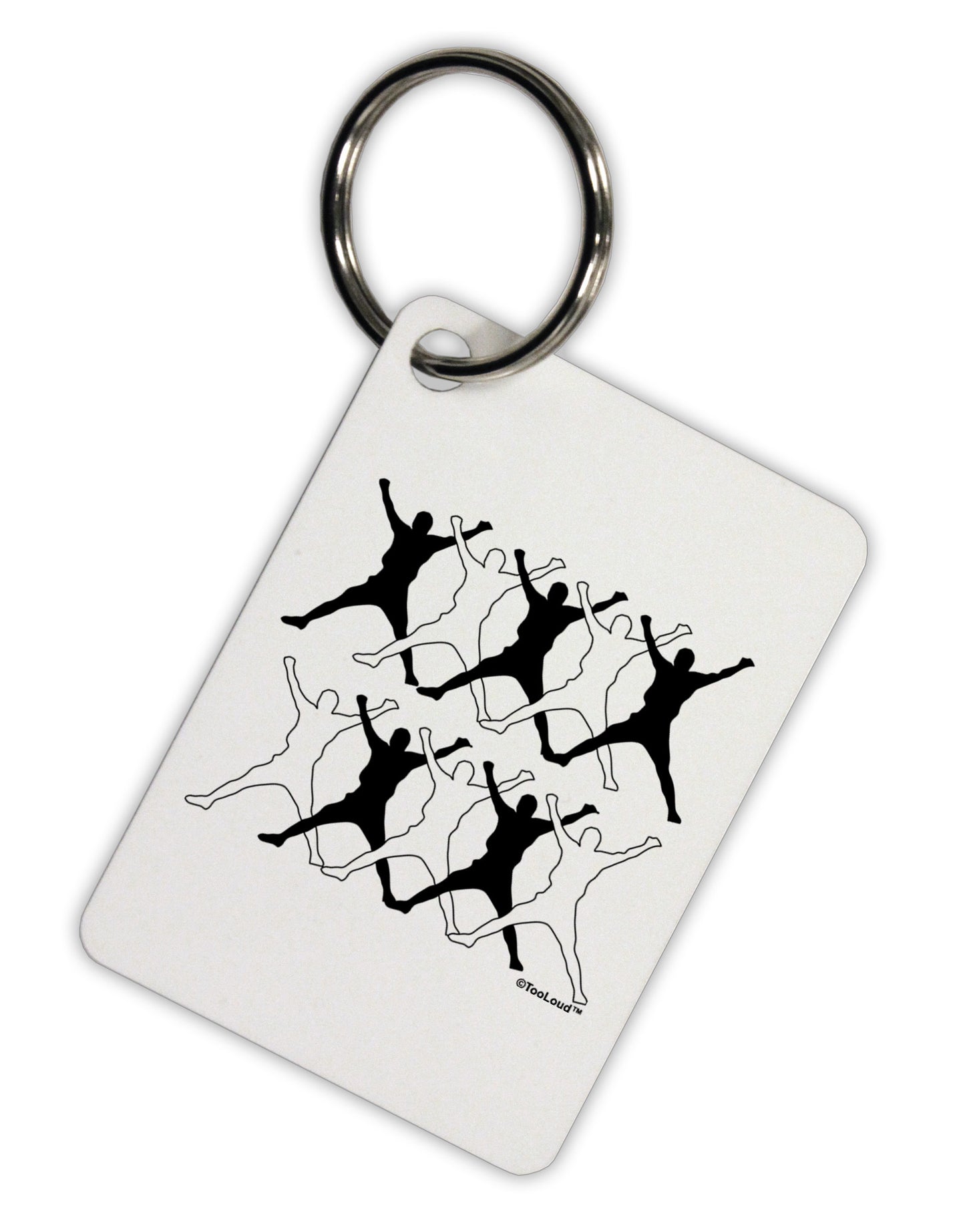 Ten Lords A Leaping Text Aluminum Keyring Tag-Keyring-TooLoud-White-Davson Sales