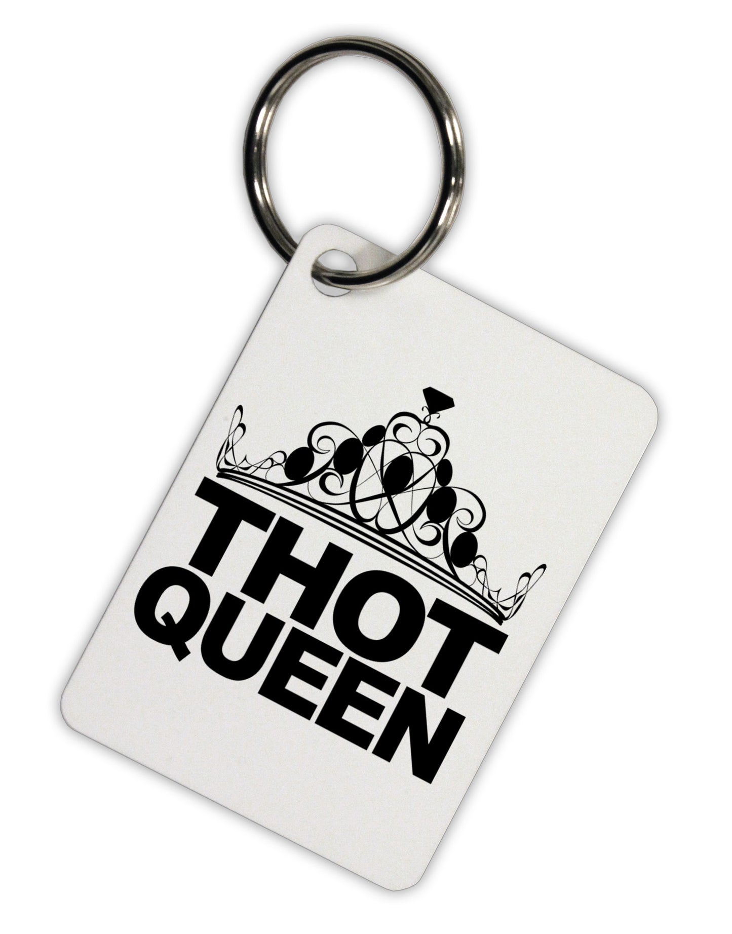 THOT Queen Aluminum Keyring Tag-Keyring-TooLoud-White-Davson Sales