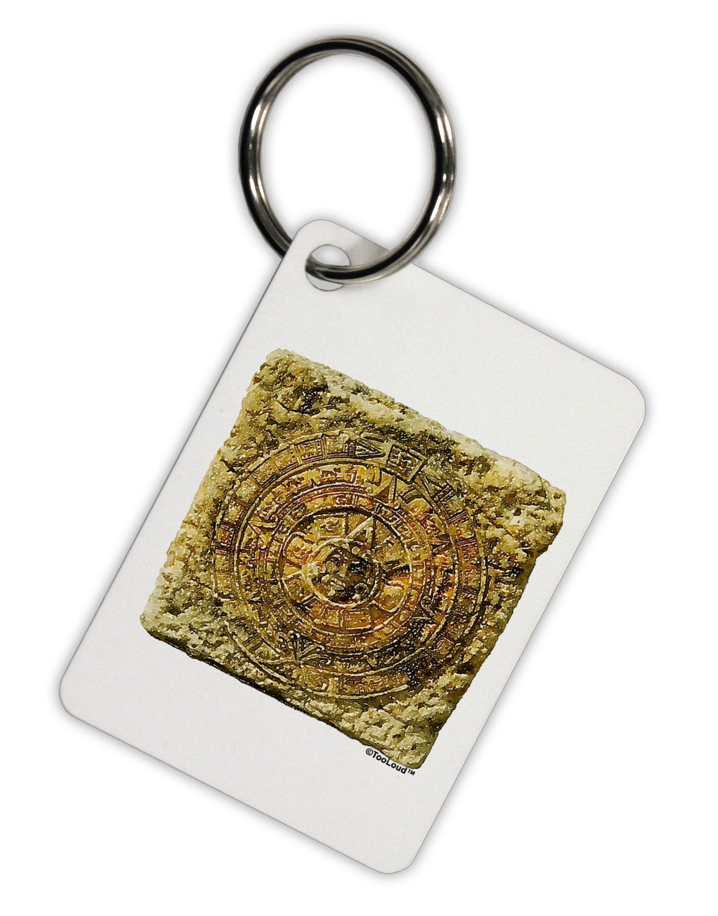 Stone Carving Sepia Aluminum Keyring Tag-Keyring-TooLoud-White-Davson Sales