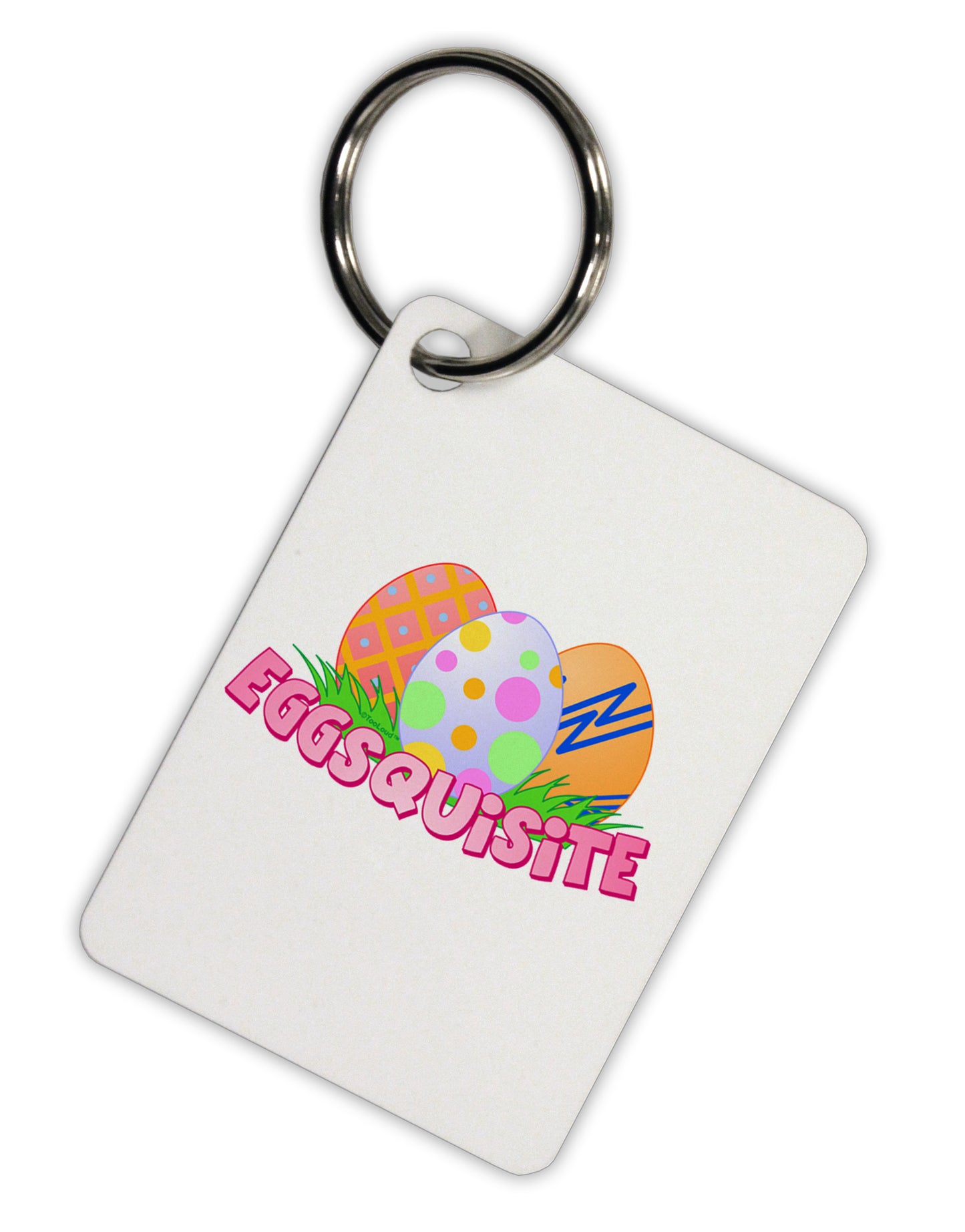 Eggsquisite Aluminum Keyring Tag by TooLoud-Keyring-TooLoud-White-Davson Sales