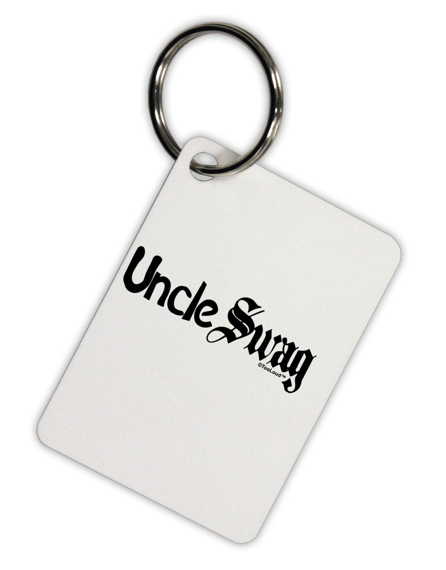 Uncle Swag Text Aluminum Keyring Tag by TooLoud-Keyring-TooLoud-White-Davson Sales