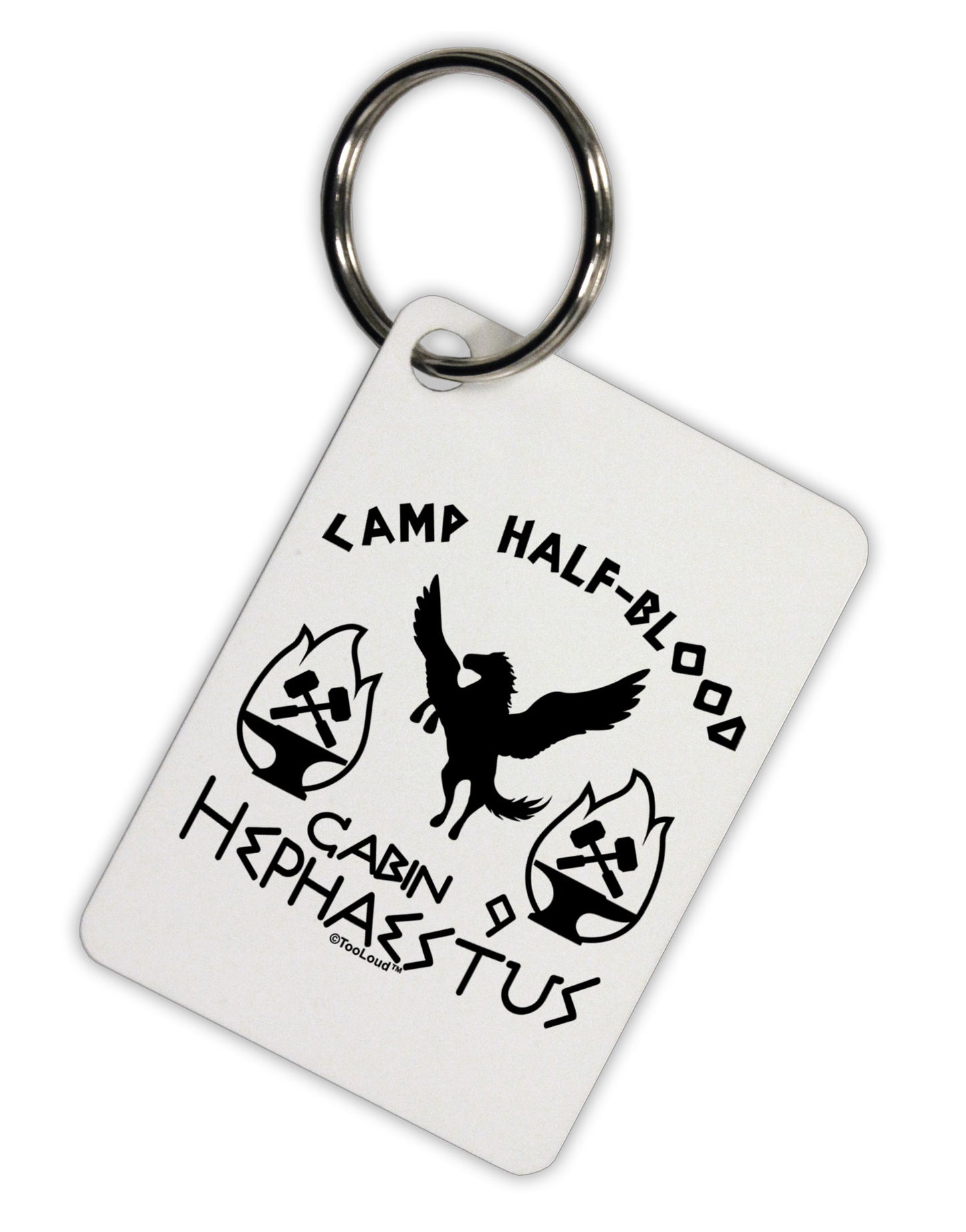 Cabin 9 Hephaestus Half Blood Aluminum Keyring Tag-Keyring-TooLoud-White-Davson Sales