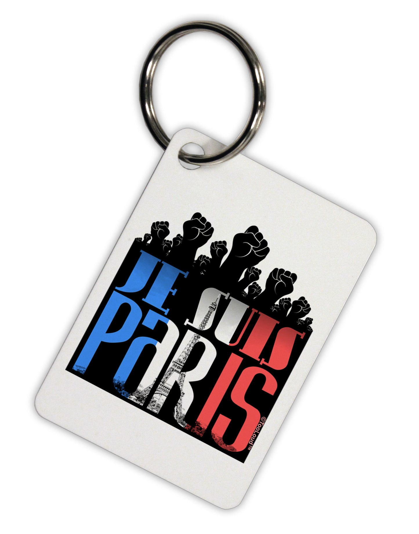 Je Suis Paris - Strong Aluminum Keyring Tag by TooLoud-TooLoud-White-Davson Sales