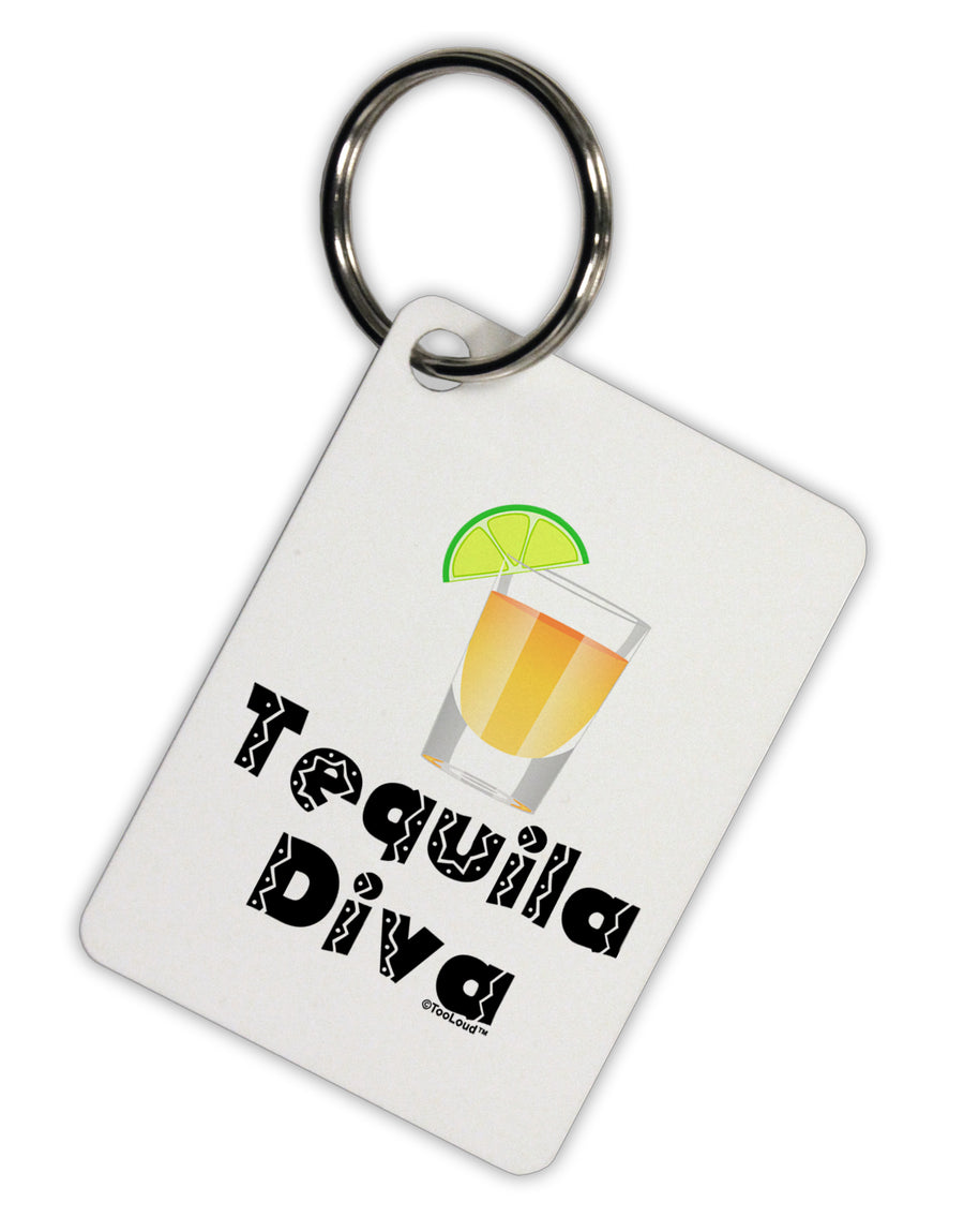 Tequila Diva - Cinco de Mayo Design Aluminum Keyring Tag by TooLoud-Keyring-TooLoud-White-Davson Sales