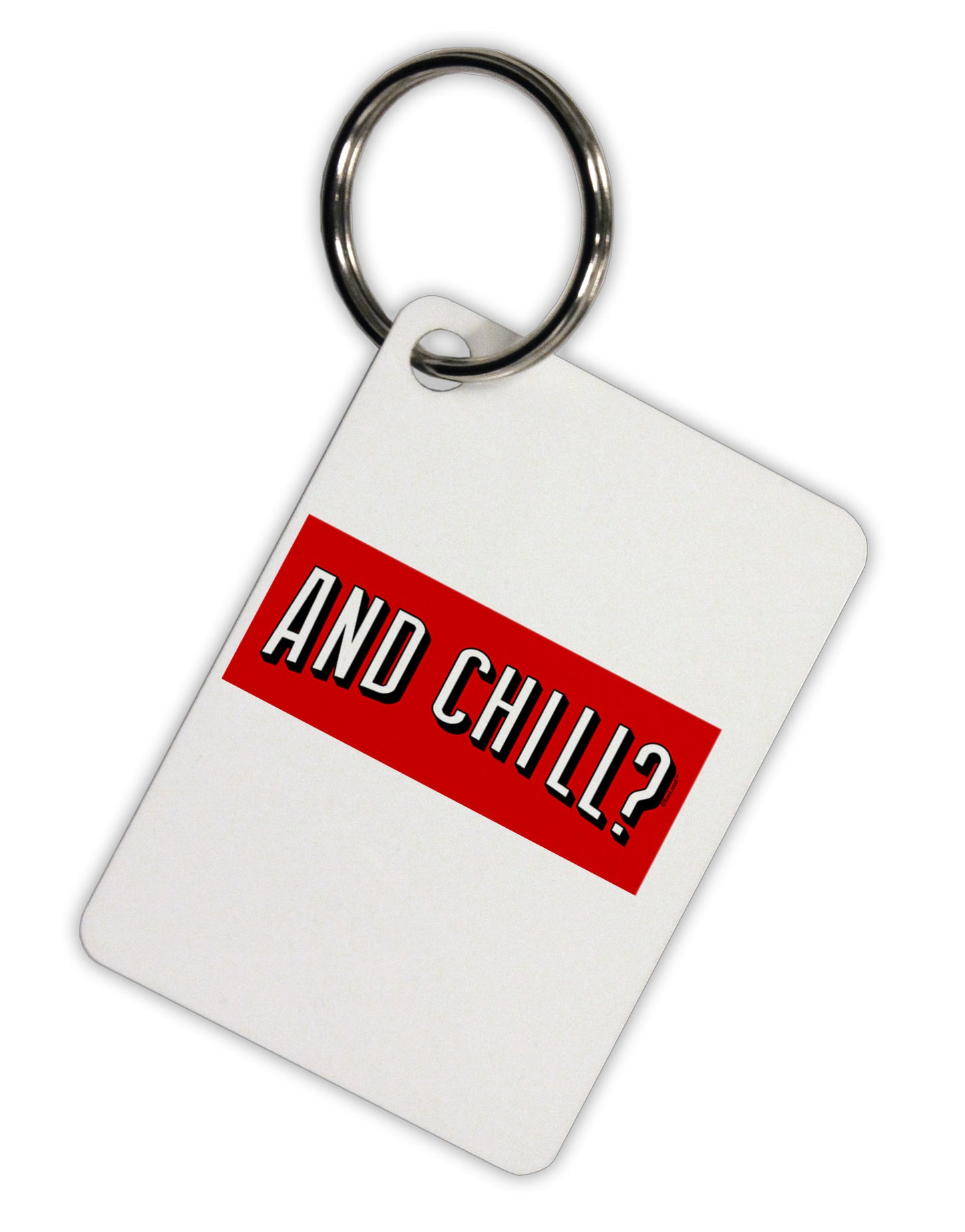 And Chill Aluminum Keyring Tag-Keyring-TooLoud-White-Davson Sales