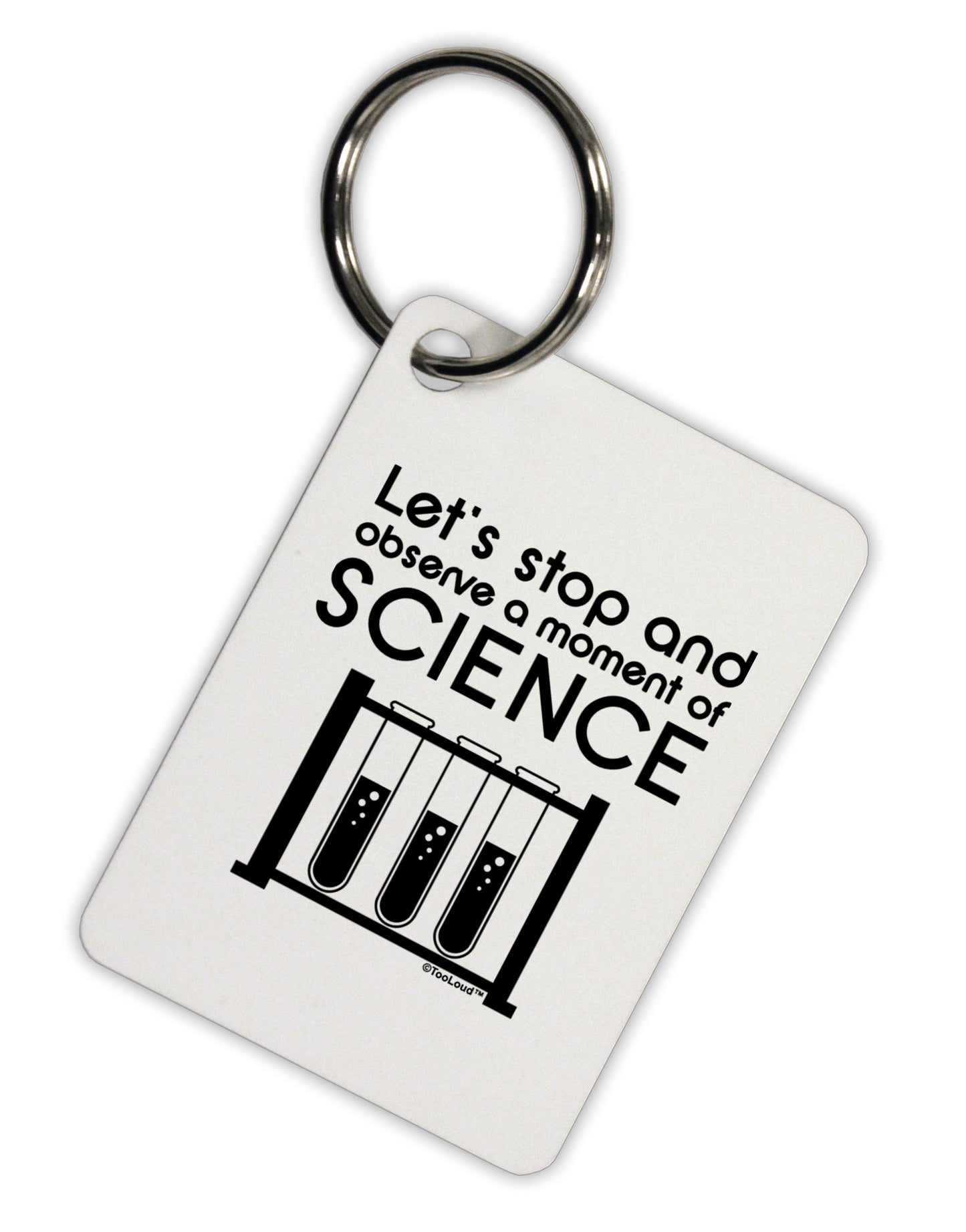 Moment of Science Aluminum Keyring Tag by TooLoud-Keyring-TooLoud-White-Davson Sales