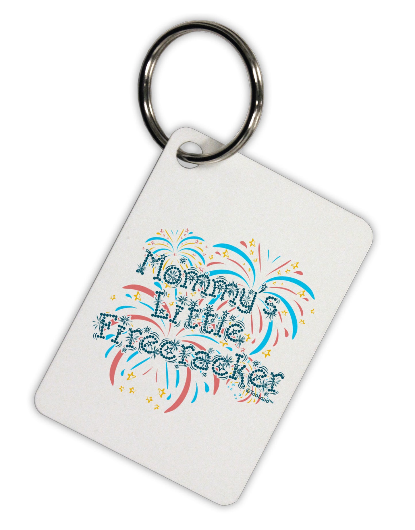 Mommy's Little Firecracker Aluminum Keyring Tag-Keyring-TooLoud-White-Davson Sales