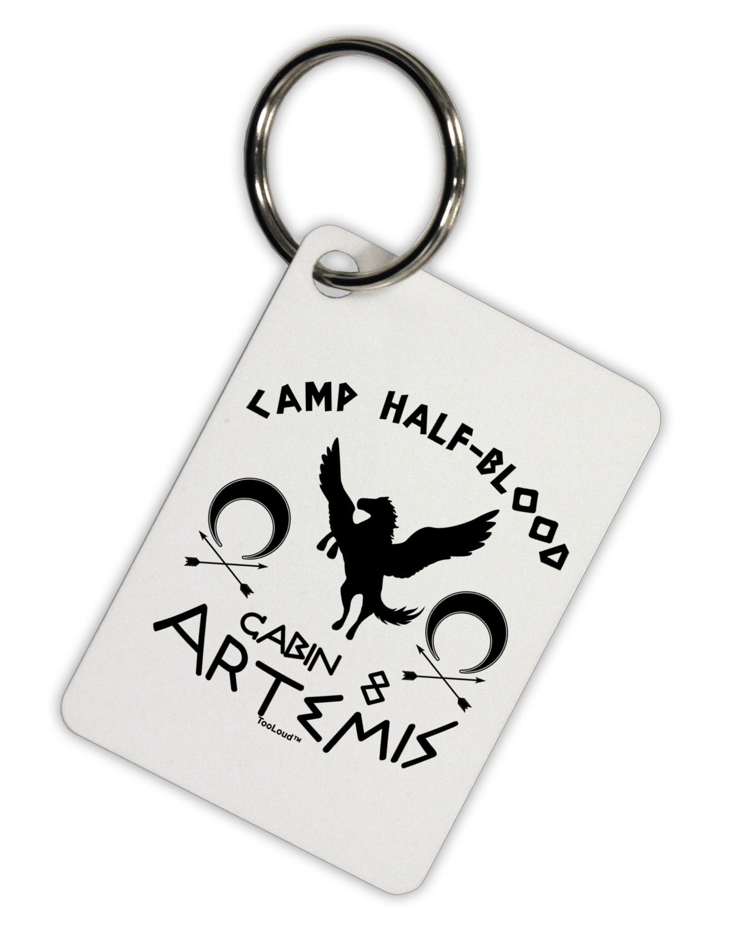 Camp Half Blood Cabin 8 Artemis Aluminum Keyring Tag by TooLoud-Keyring-TooLoud-White-Davson Sales