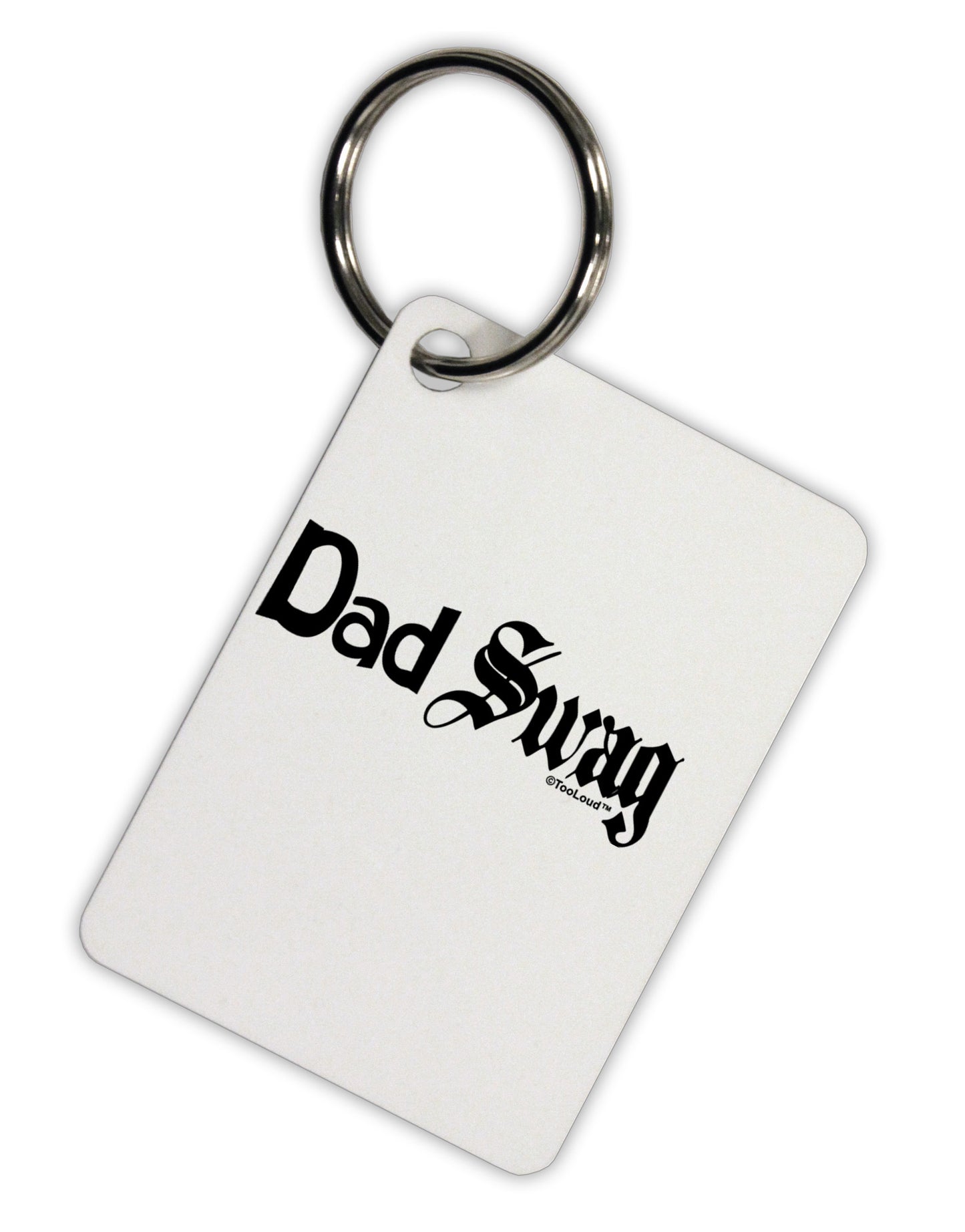 Dad Swag Text Aluminum Keyring Tag by TooLoud-Keyring-TooLoud-White-Davson Sales