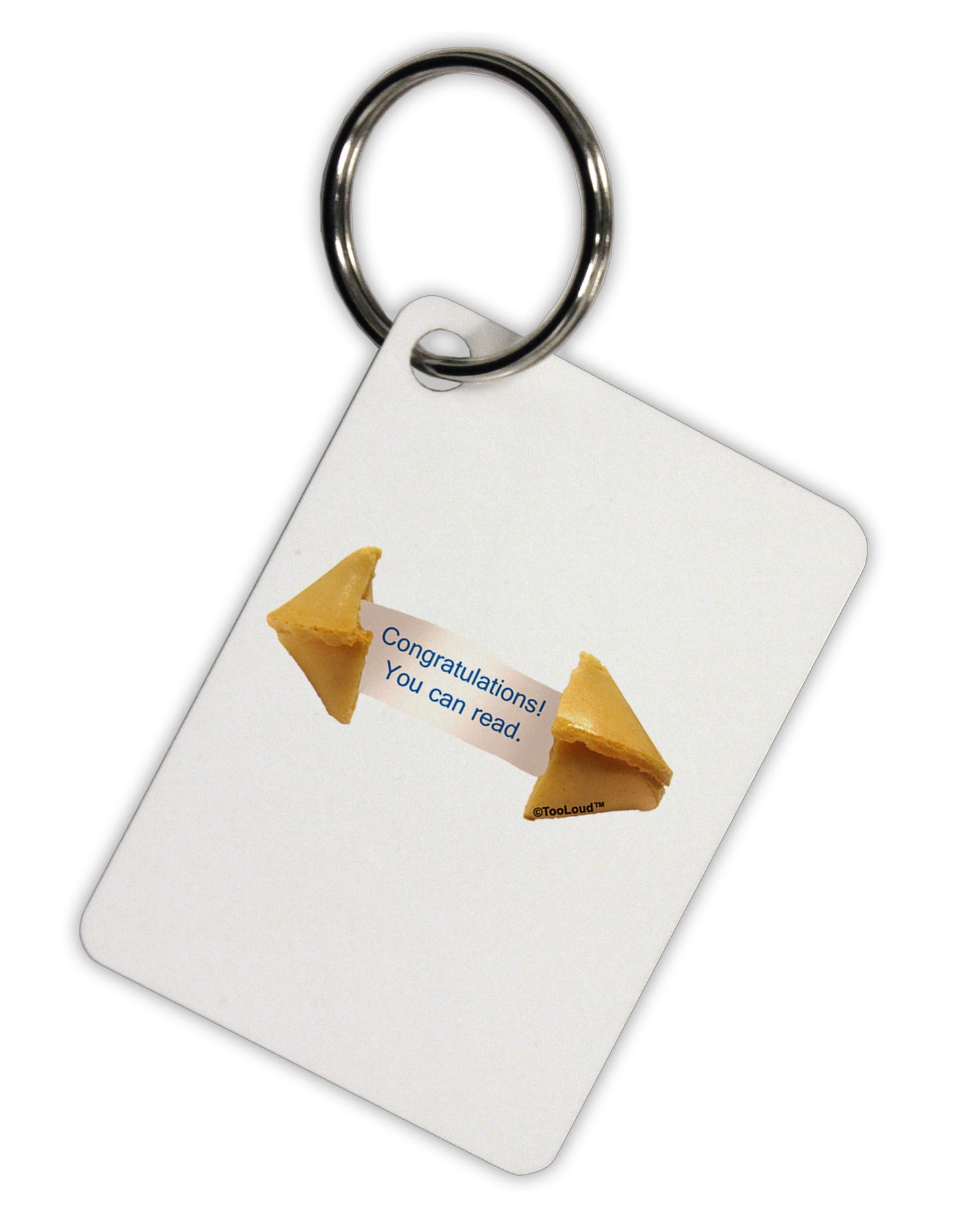 Sarcastic Fortune Cookie Aluminum Keyring Tag-Keyring-TooLoud-White-Davson Sales