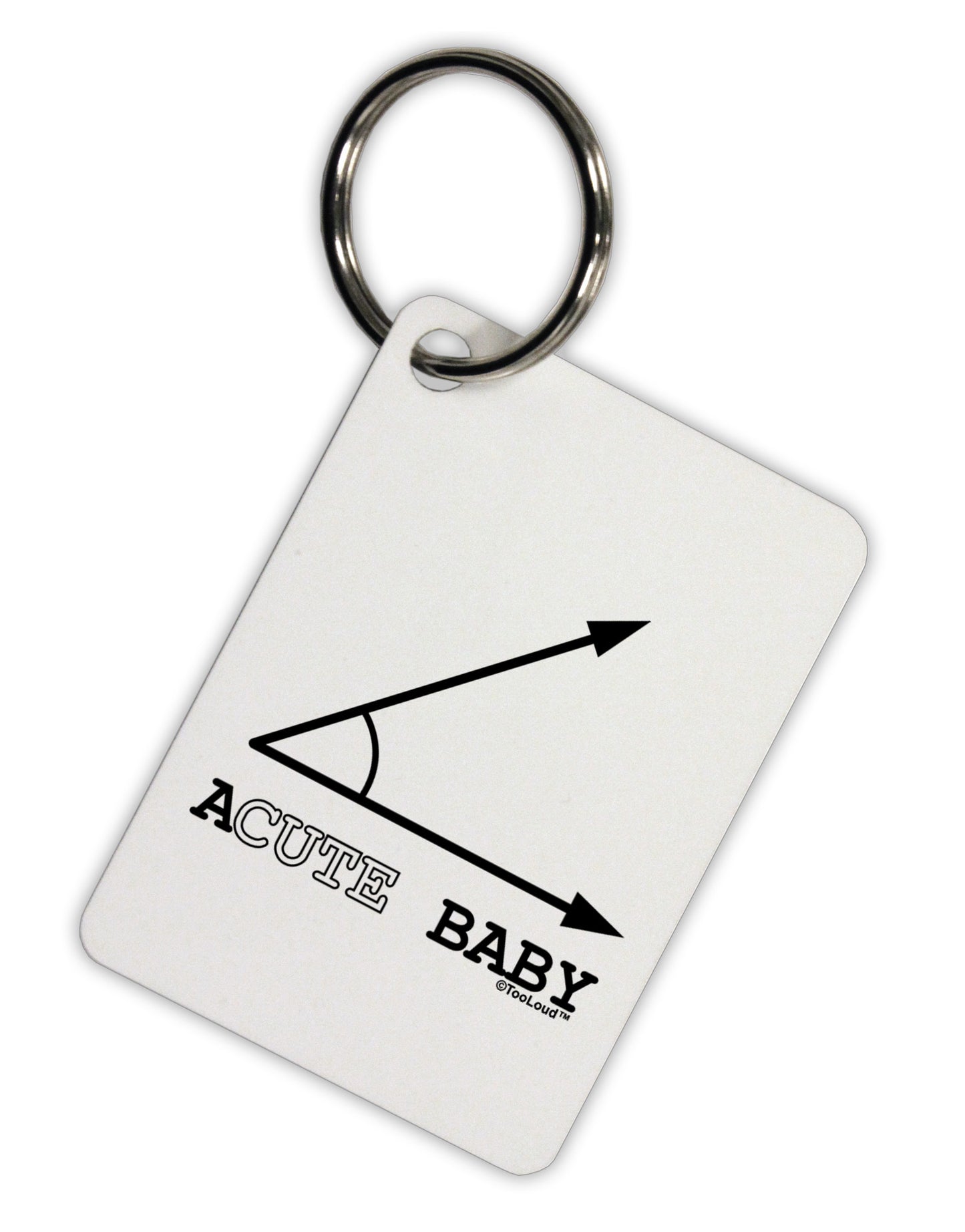 Acute Baby Aluminum Keyring Tag-Keyring-TooLoud-White-Davson Sales