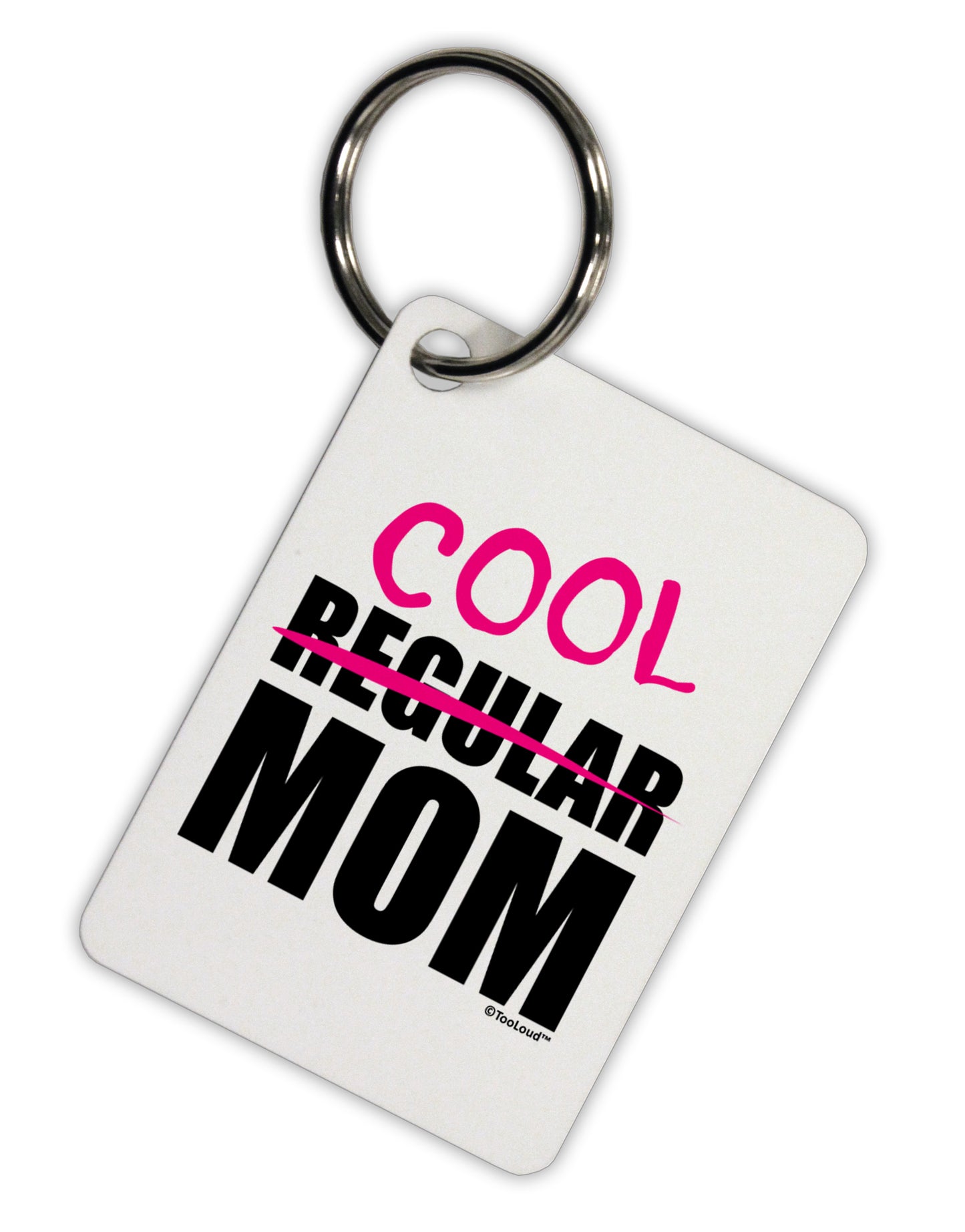 Not A Regular Mom Design Aluminum Keyring Tag by TooLoud-Keyring-TooLoud-White-Davson Sales