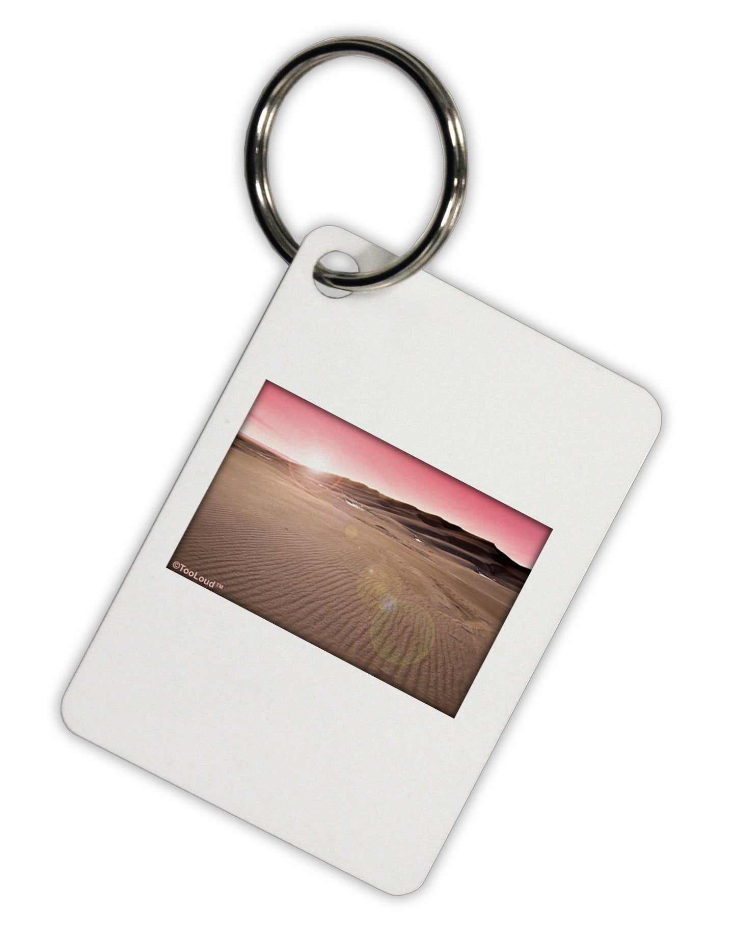 Victor Mines Pink Sunrise Aluminum Keyring Tag-Keyring-TooLoud-White-Davson Sales