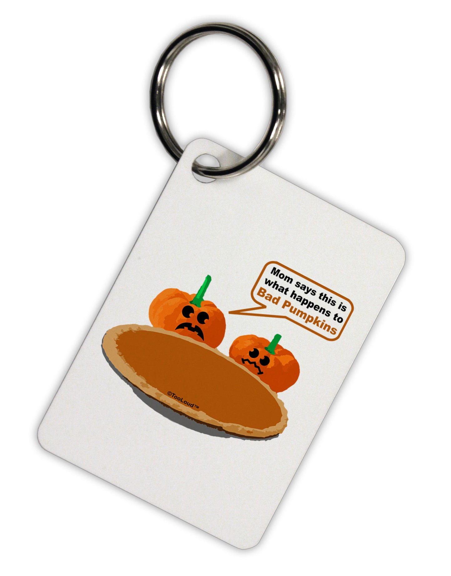 Bad Pumpkins Aluminum Keyring Tag-Keyring-TooLoud-White-Davson Sales