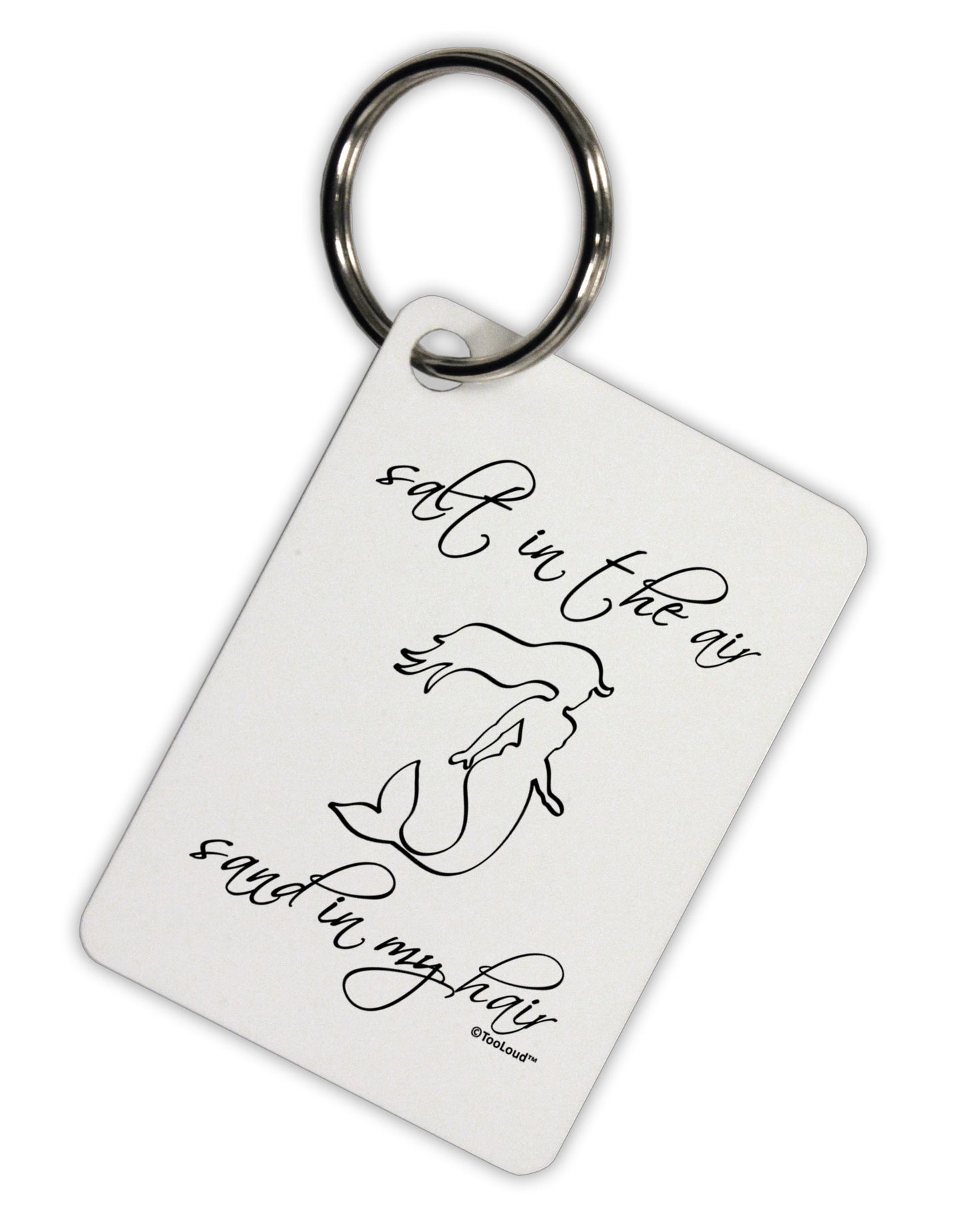 Salt in the Air Sand in My Hair - Mermaid Aluminum Keyring Tag-Keyring-TooLoud-White-Davson Sales