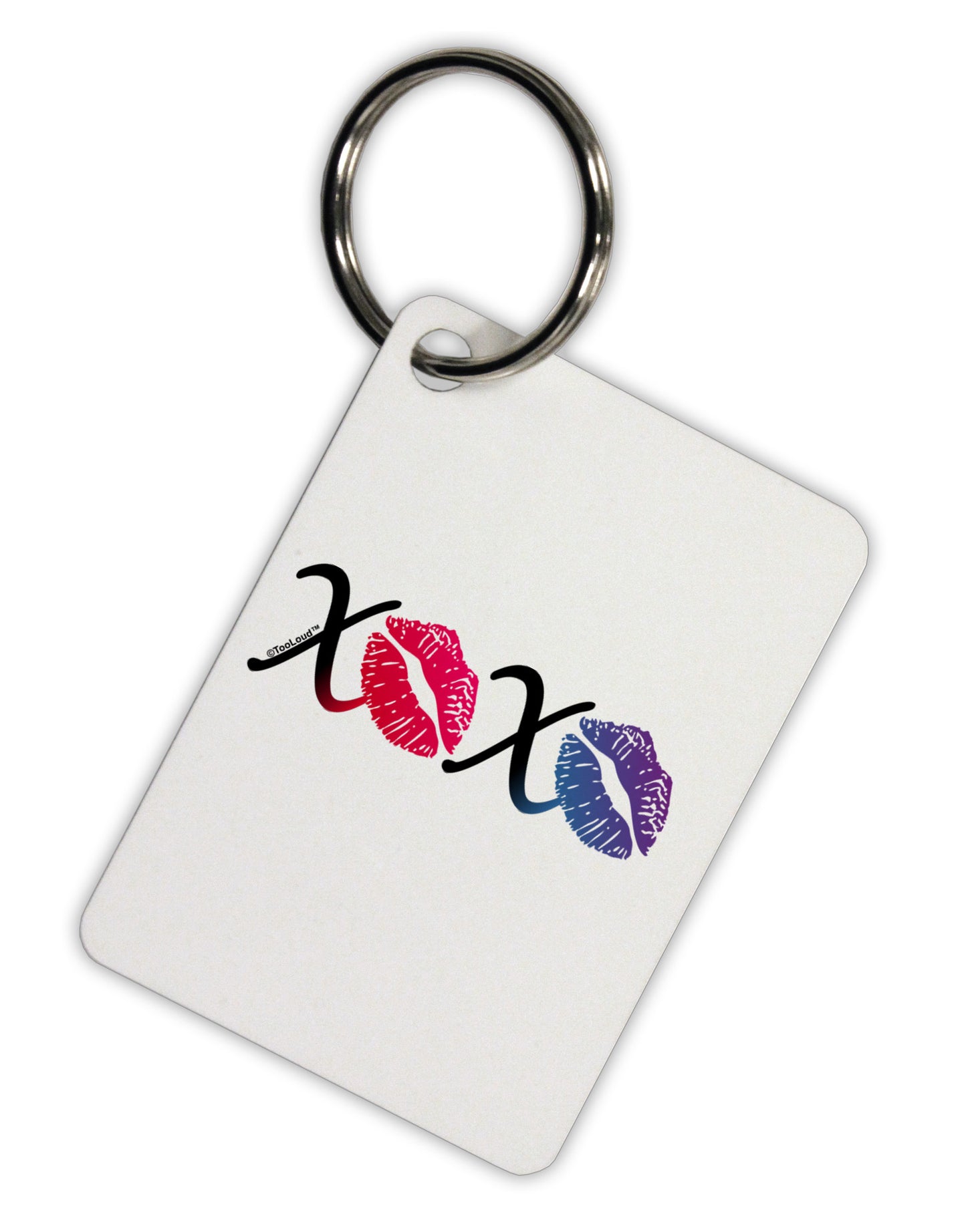 TooLoud XOXO Kisses Aluminum Keyring Tag-Keyring-TooLoud-White-Davson Sales