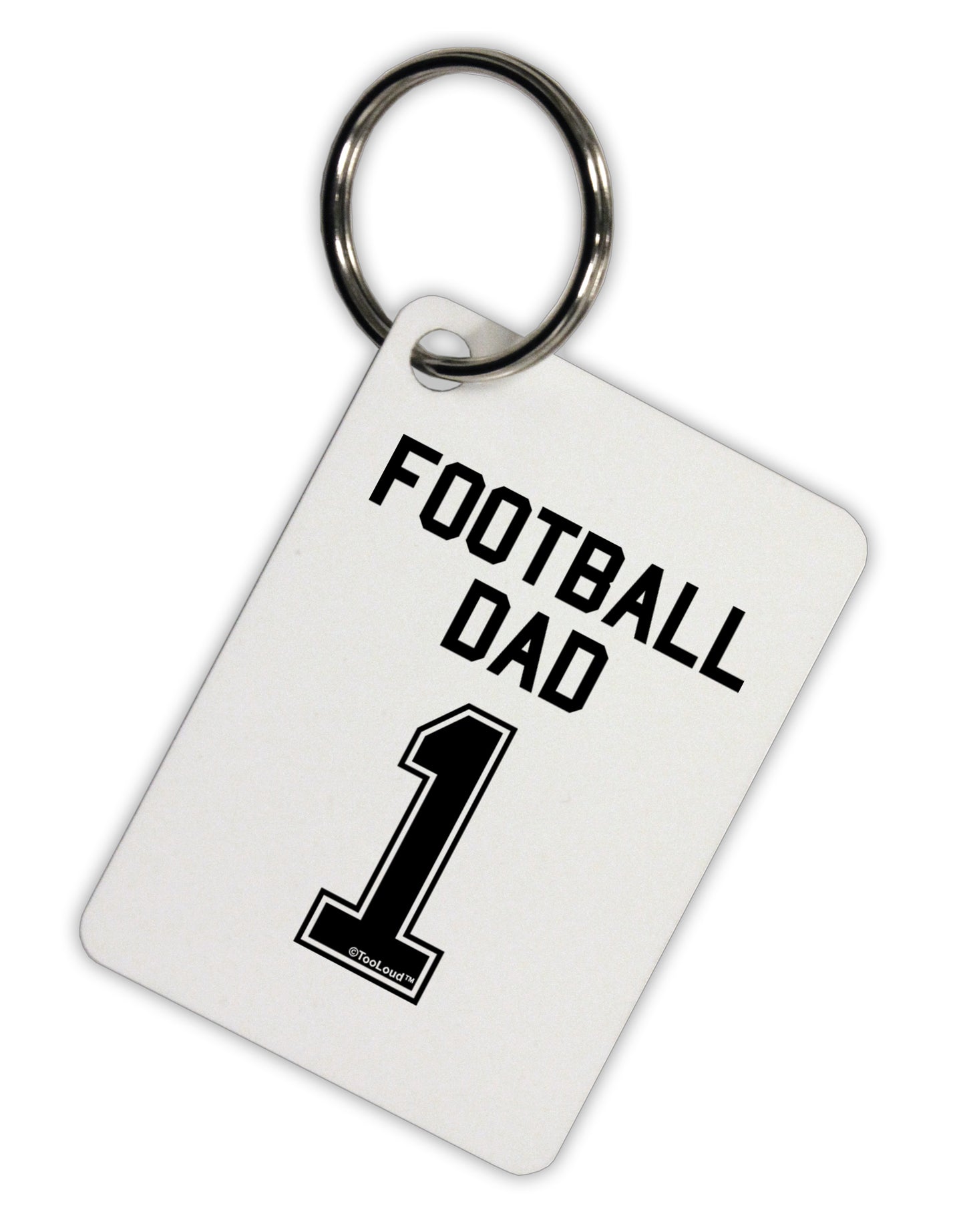 Football Dad Jersey Aluminum Keyring Tag by TooLoud-Keyring-TooLoud-White-Davson Sales