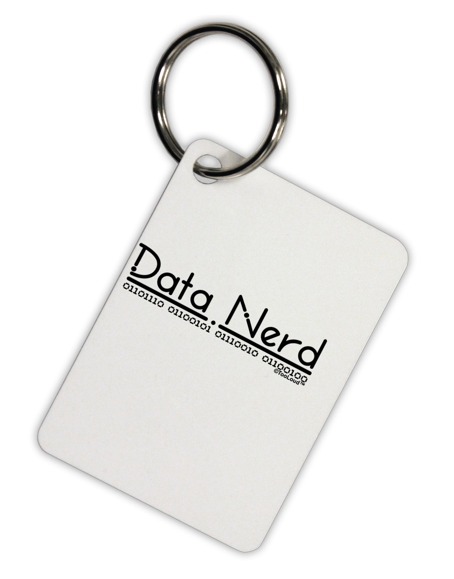 Data Nerd Aluminum Keyring Tag by TooLoud-Keyring-TooLoud-White-Davson Sales
