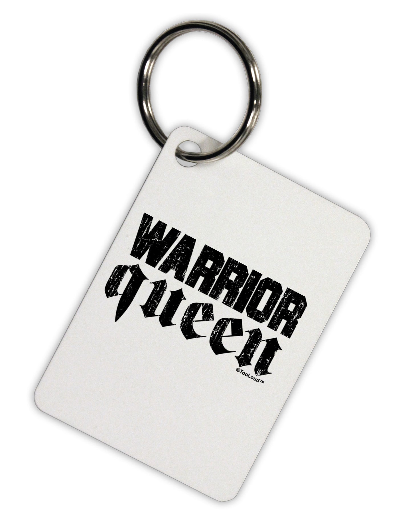 Warrior Queen Script Aluminum Keyring Tag-Keyring-TooLoud-White-Davson Sales