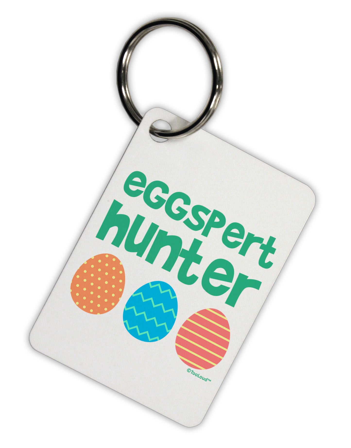 Eggspert Hunter - Easter - Green Aluminum Keyring Tag by TooLoud-Keyring-TooLoud-White-Davson Sales