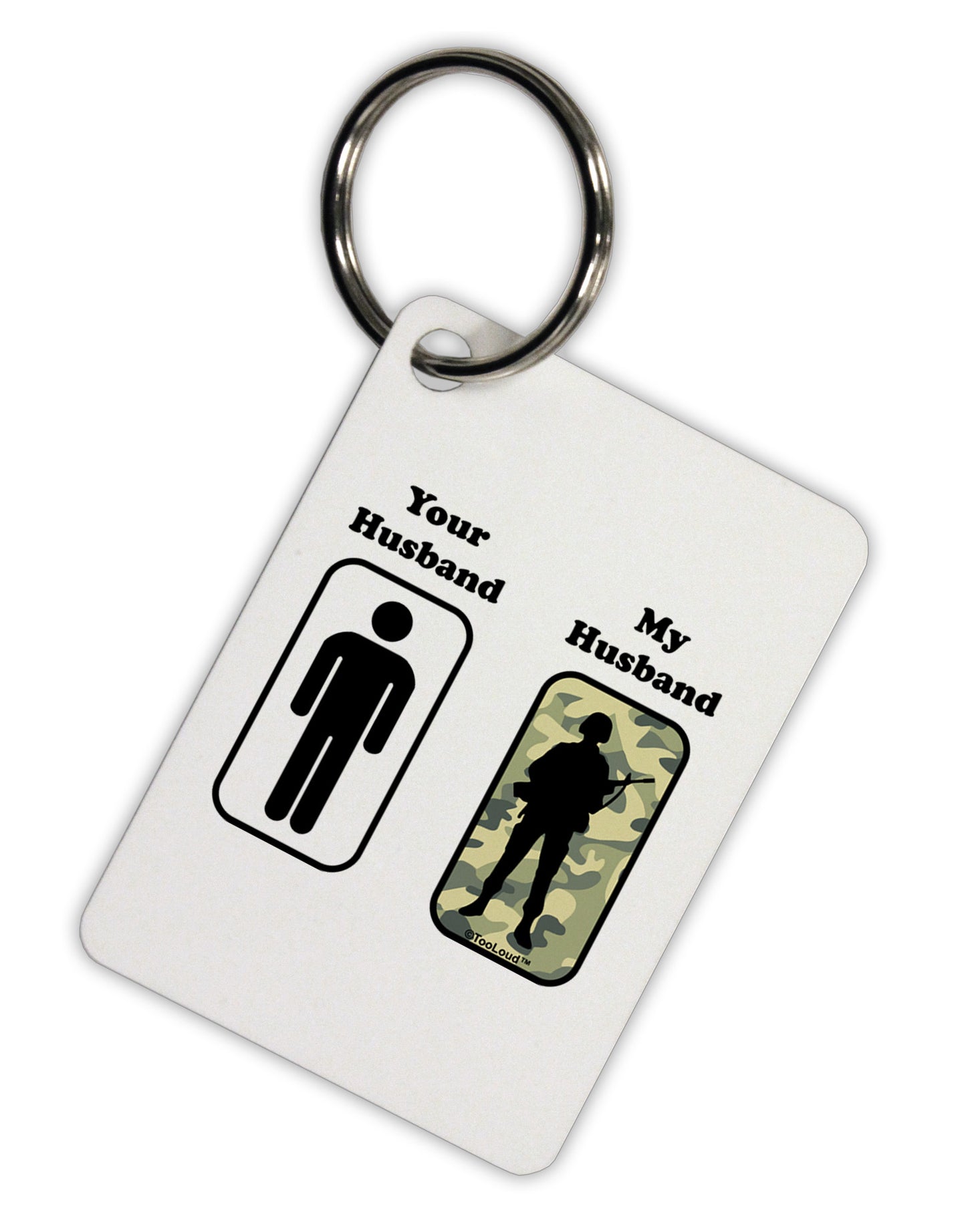 Your Husband My Husband Aluminum Keyring Tag by TooLoud-Keyring-TooLoud-White-Davson Sales