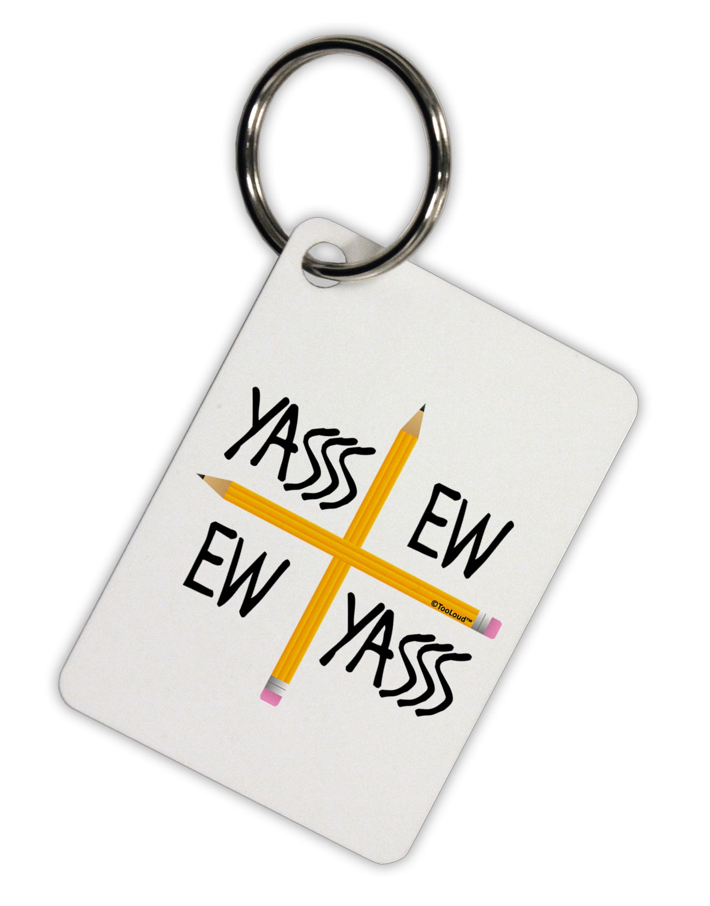 Charlie Charlie Challenge - Funny Aluminum Keyring Tag-Keyring-TooLoud-White-Davson Sales