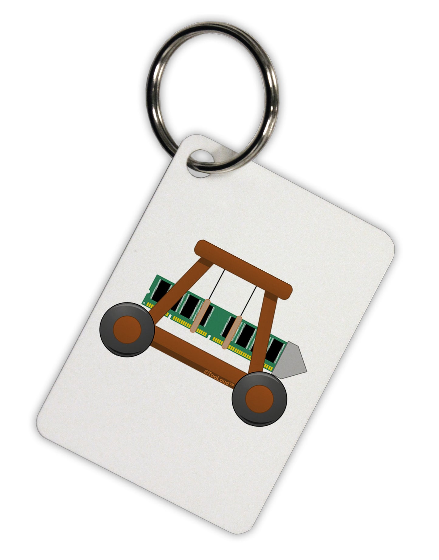 Battering RAM Aluminum Keyring Tag by TooLoud-Keyring-TooLoud-White-Davson Sales