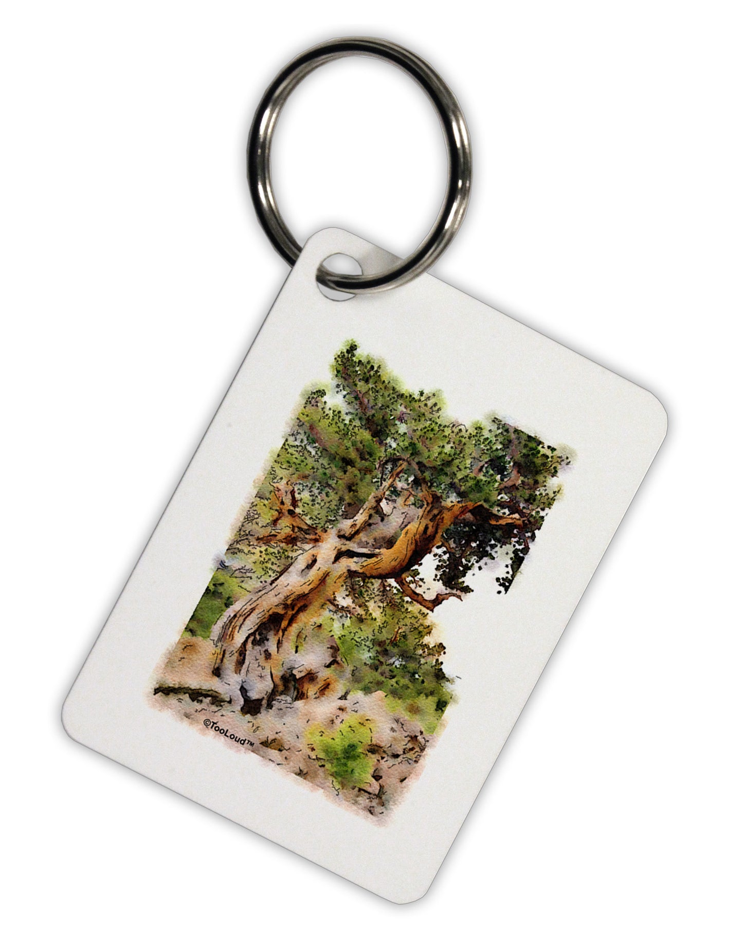 Bristlecone Pines Aluminum Keyring Tag-Keyring-TooLoud-White-Davson Sales