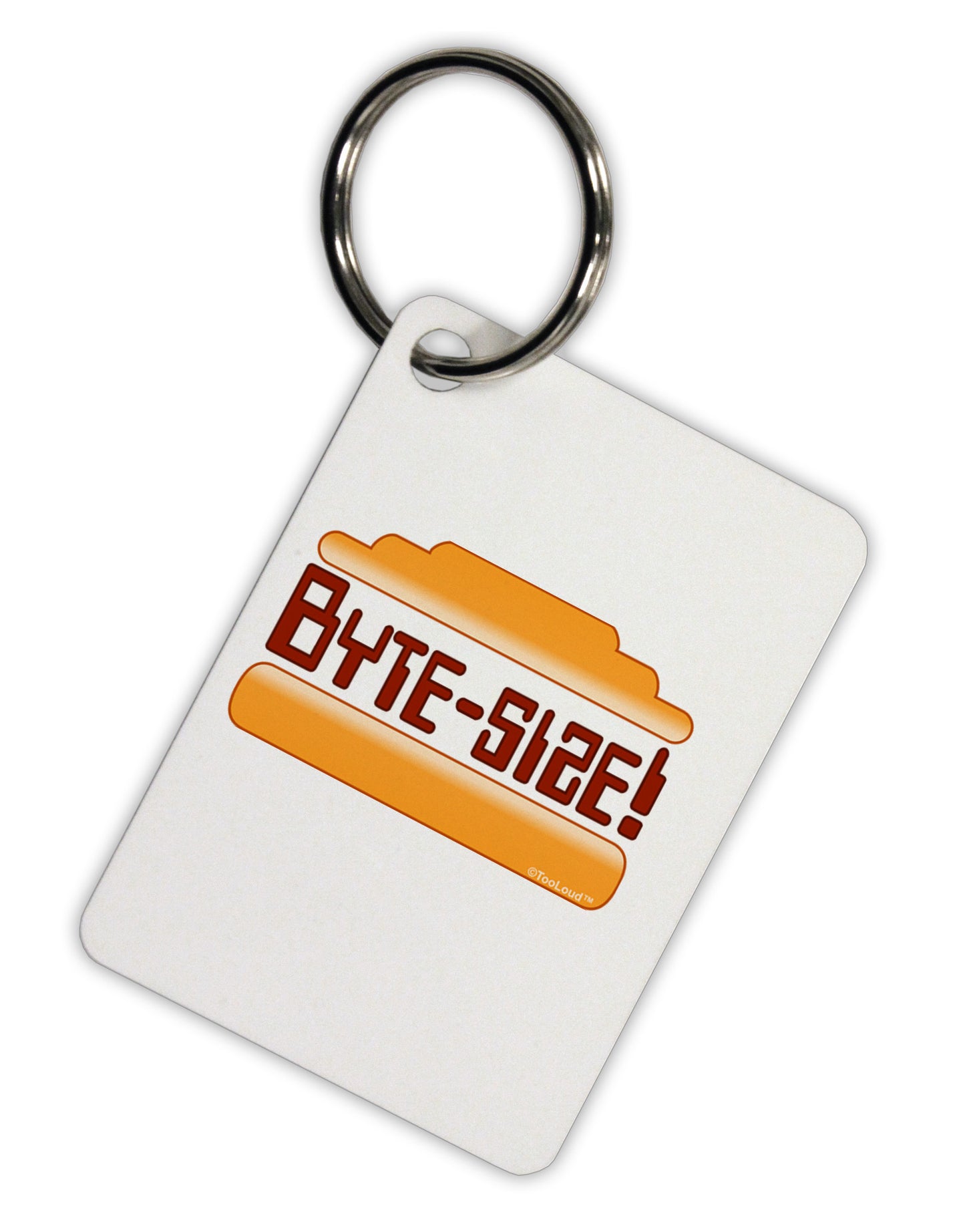 Byte Size Aluminum Keyring Tag-Keyring-TooLoud-White-Davson Sales