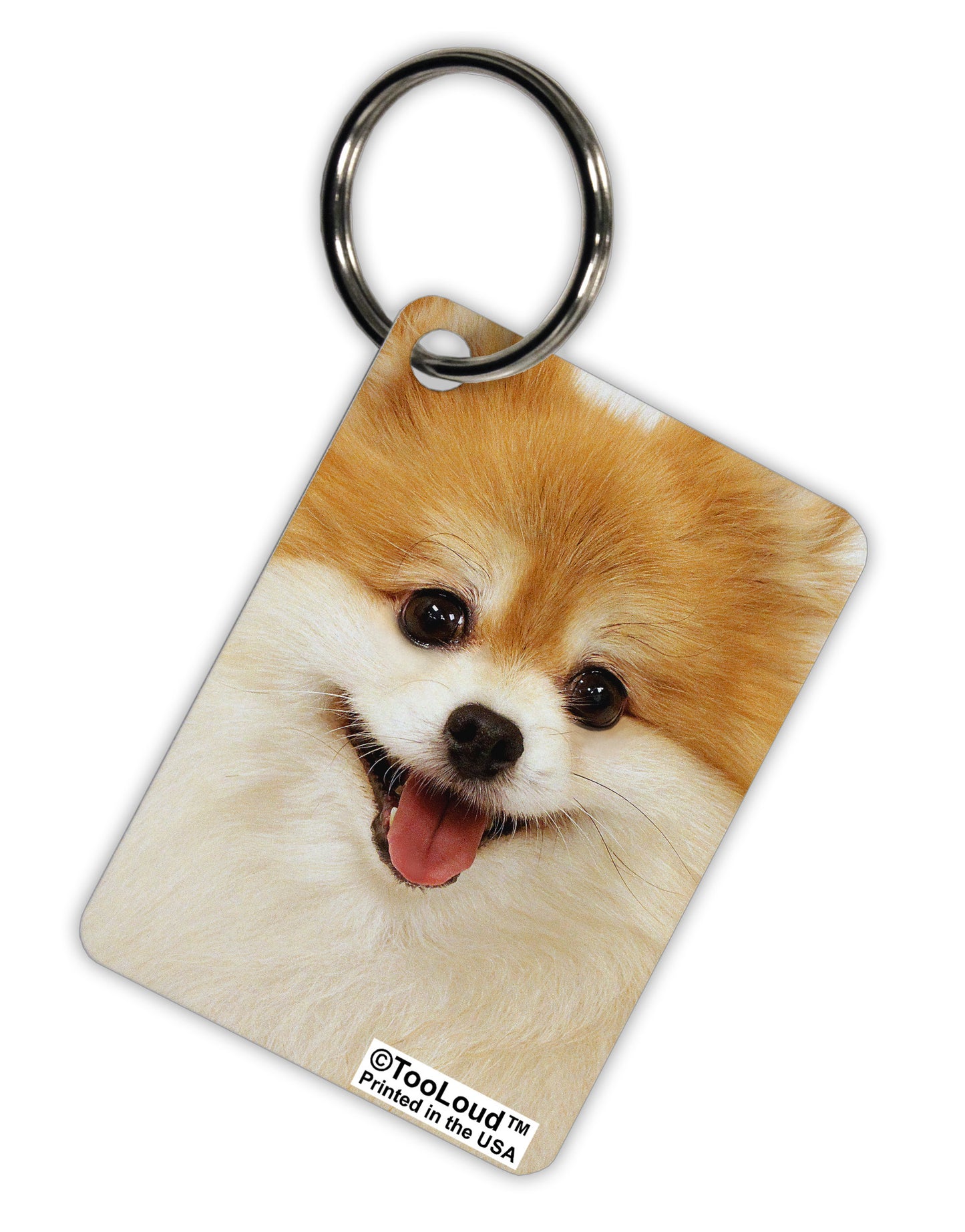 Adorable Pomeranian 1 Aluminum Keyring Tag All Over Print-Keyring-TooLoud-White-Davson Sales