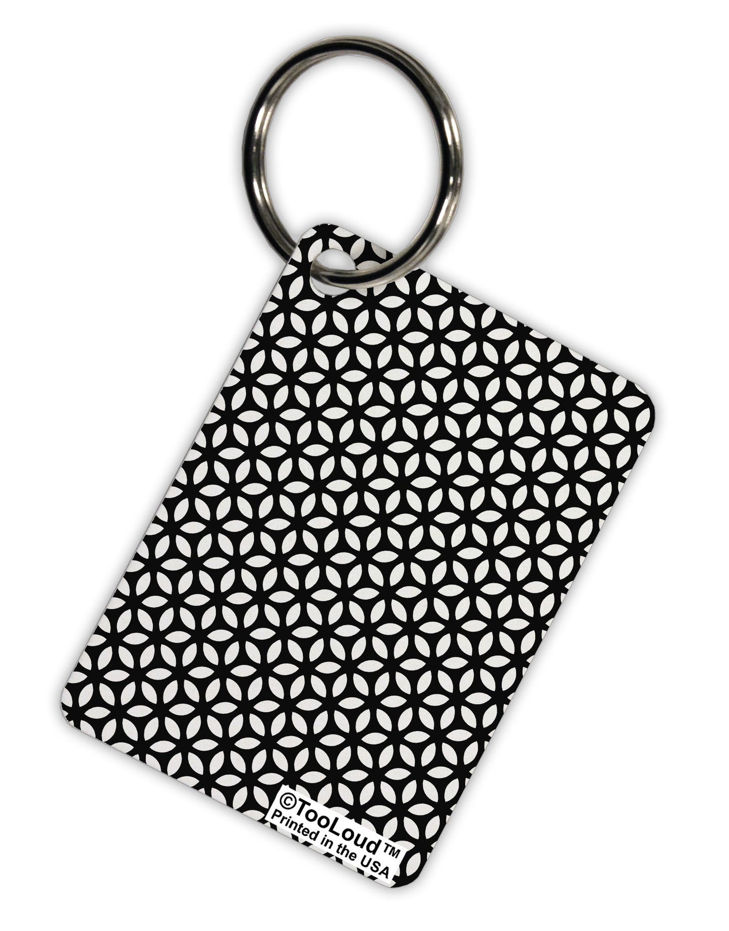 Tetra Circle Tesseract Aluminum Keyring Tag All Over Print-Keyring-TooLoud-White-Davson Sales