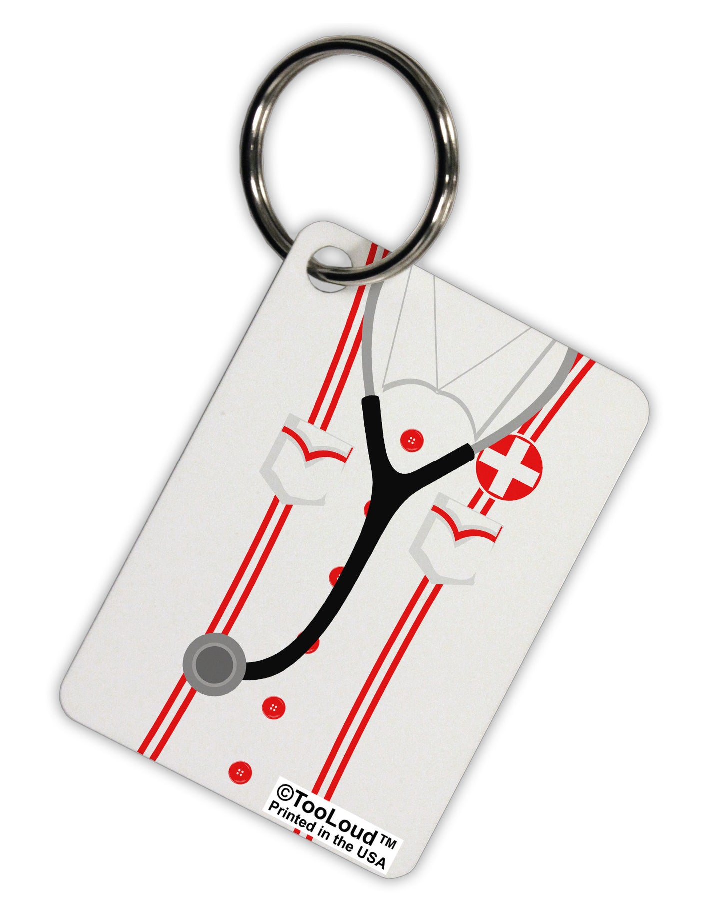 Nurse AOP Aluminum Keyring Tag All Over Print-Keyring-TooLoud-White-Davson Sales