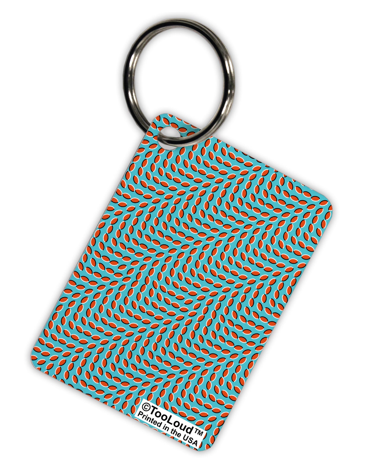 Swimming Fish Optical Illusion Aluminum Keyring Tag All Over Print-Keyring-TooLoud-White-Davson Sales