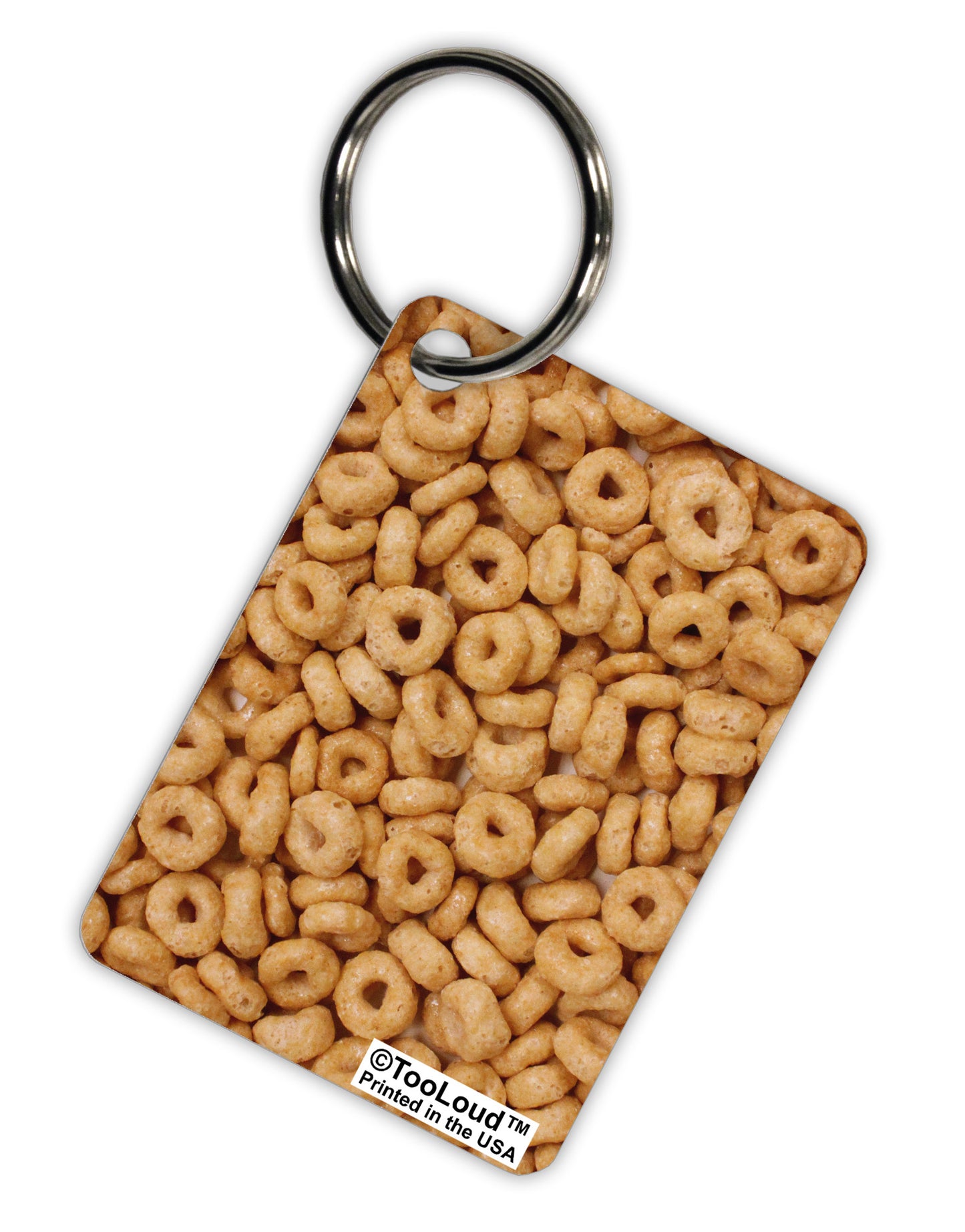 Breakfast Cereal All Over Aluminum Keyring Tag All Over Print-Keyring-TooLoud-White-Davson Sales