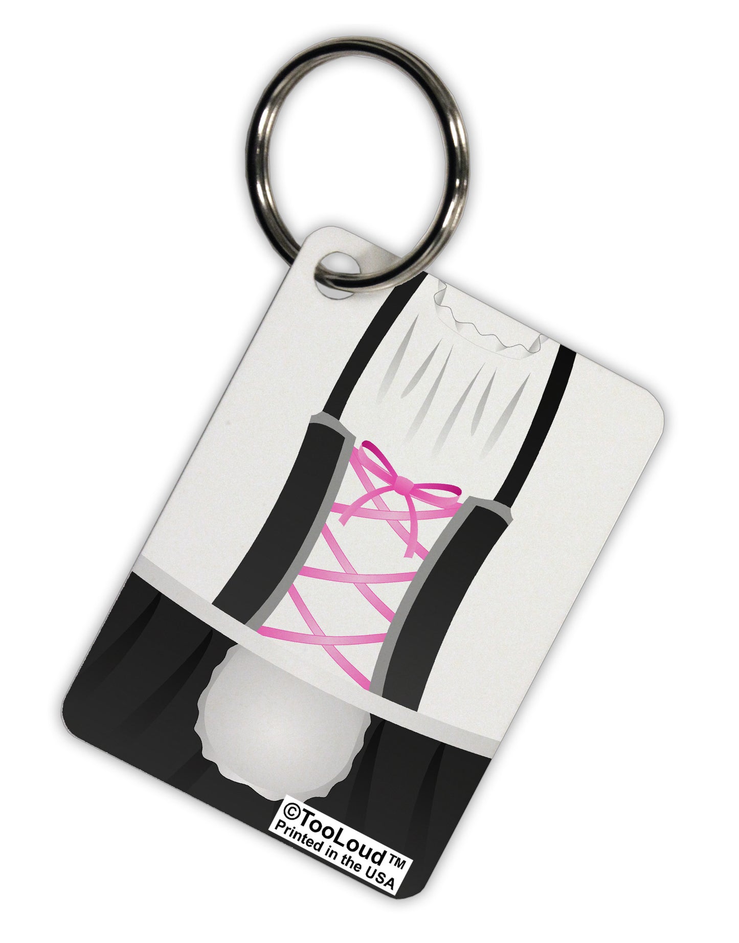 Dirndl Costume Black Aluminum Keyring Tag All Over Print by TooLoud-Keyring-TooLoud-White-Davson Sales