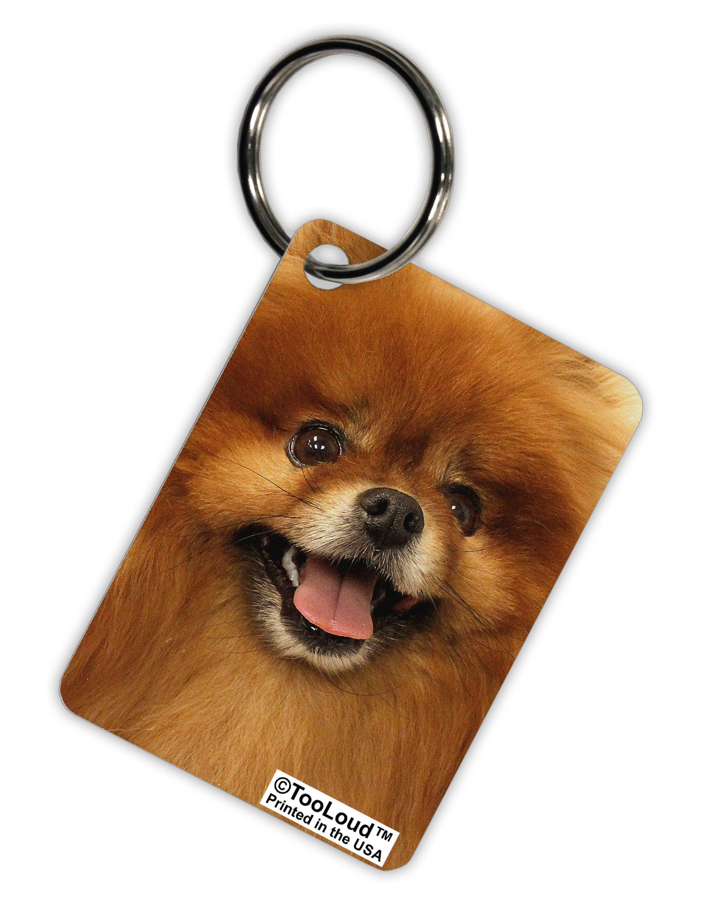 Adorable Pomeranian 2 Aluminum Keyring Tag All Over Print-Keyring-TooLoud-White-Davson Sales
