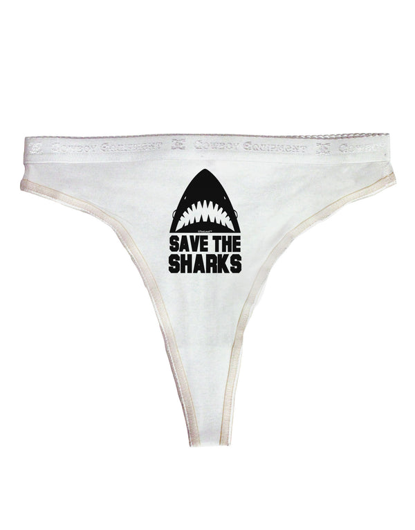 Save The Sharks Womens Thong Underwear