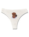 Cute Wet Beaver Womens Thong Underwear-Womens Thong-TooLoud-White-X-Small-Davson Sales