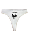 I Like Rooster Silhouette - Funny Womens Thong Underwear by TooLoud-Womens Thong-TooLoud-White-X-Small-Davson Sales