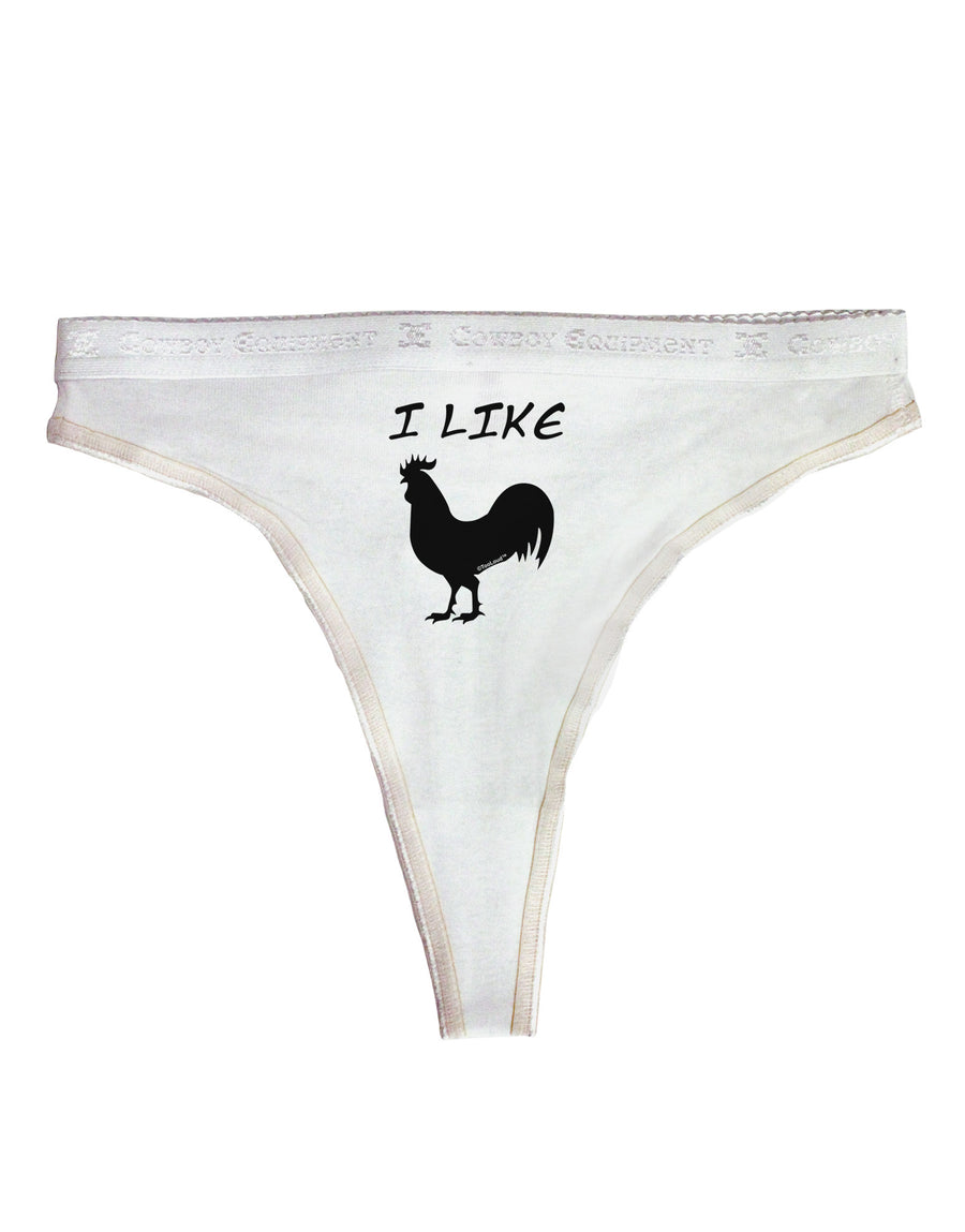 I Like Rooster Silhouette - Funny Womens Thong Underwear by TooLoud-Womens Thong-TooLoud-White-X-Small-Davson Sales