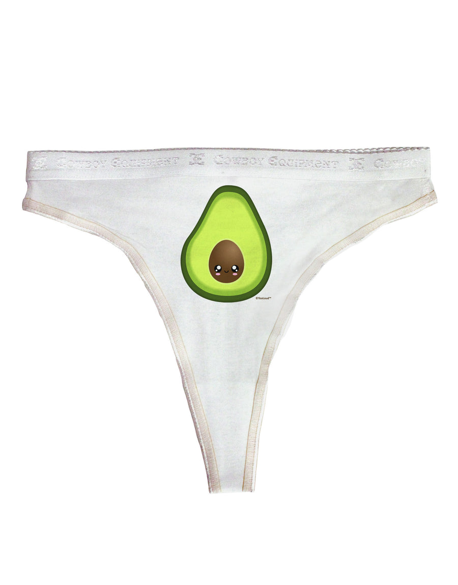 Cute Avocado Design Womens Thong Underwear-Womens Thong-TooLoud-White-X-Small-Davson Sales
