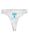 Happy Hanukkah Menorah Womens Thong Underwear-Womens Thong-TooLoud-White-X-Small-Davson Sales