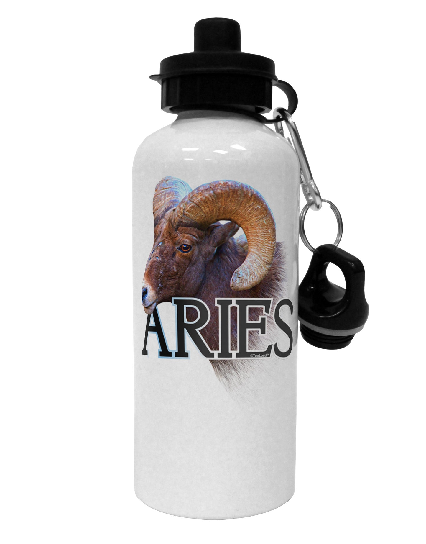 Majestic Aries Picture Aluminum 600ml Water Bottle-Water Bottles-TooLoud-White-Davson Sales