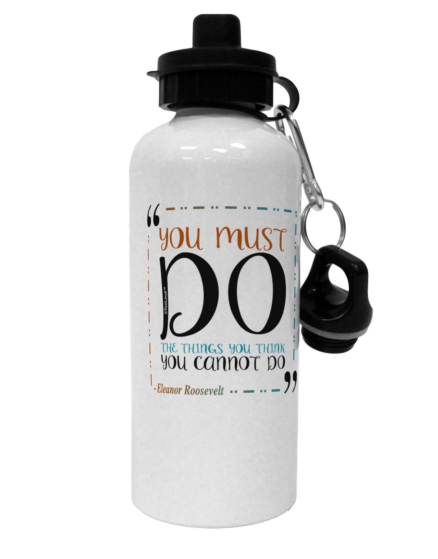 TooLoud You Must Eleanor R Aluminum 600ml Water Bottle-Water Bottles-TooLoud-White-Davson Sales