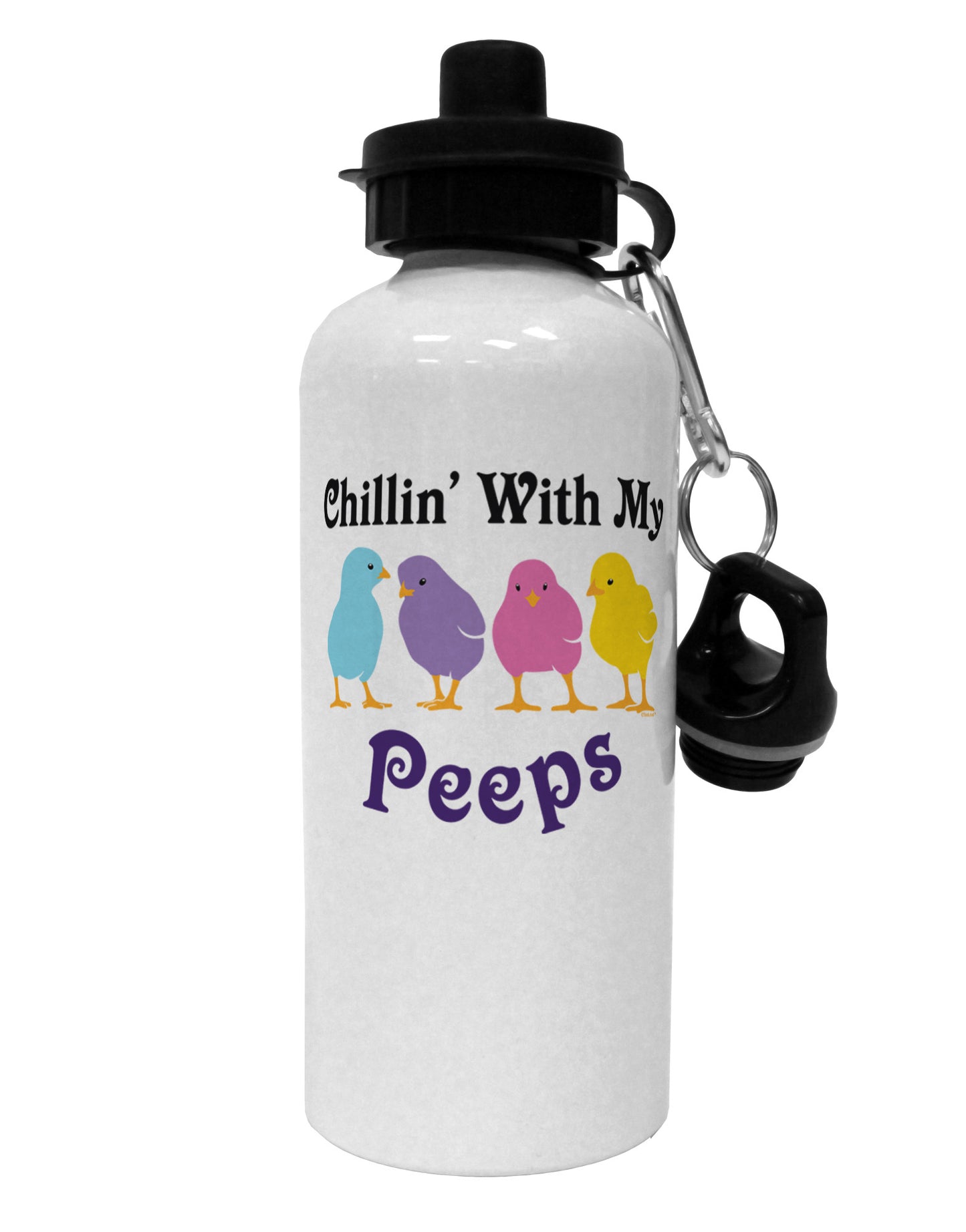 Chillin With My Peeps Aluminum 600ml Water Bottle-Water Bottles-TooLoud-White-Davson Sales