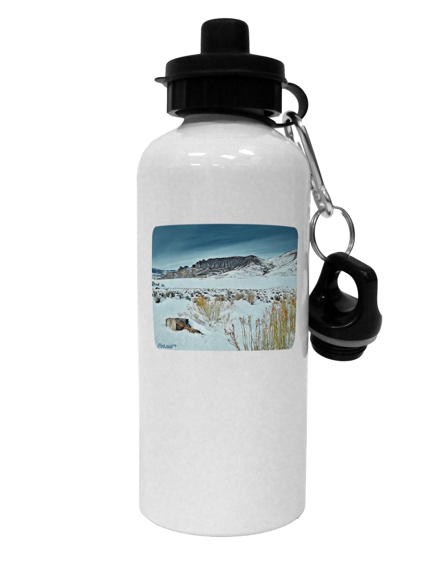 CO Snow Scene Aluminum 600ml Water Bottle-Water Bottles-TooLoud-White-Davson Sales