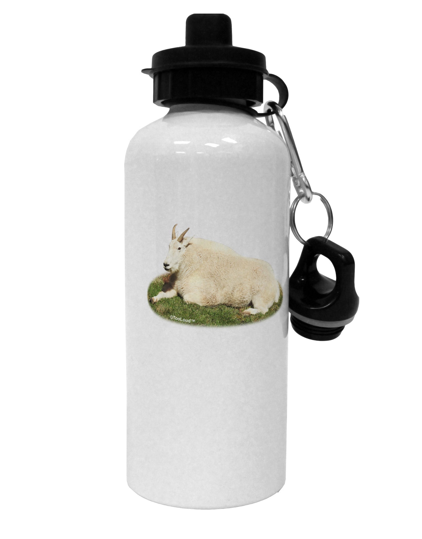 Ram Cutout Aluminum 600ml Water Bottle-Water Bottles-TooLoud-White-Davson Sales
