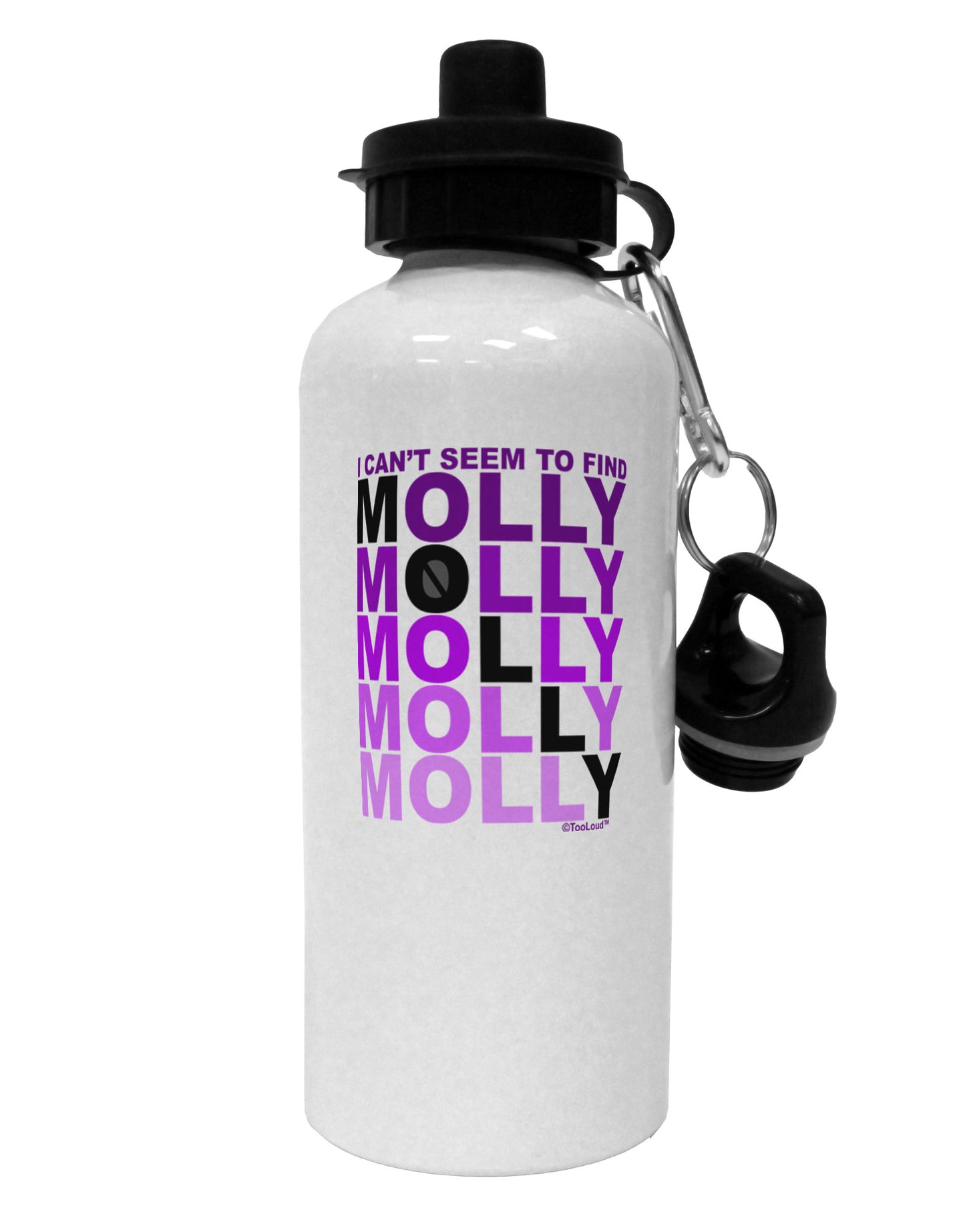 Find Molly Purple Aluminum 600ml Water Bottle-Water Bottles-TooLoud-White-Davson Sales