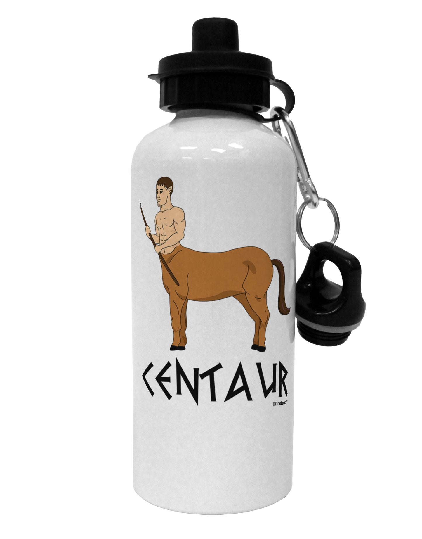 Greek Mythology Centaur Design - Color - Text Aluminum 600ml Water Bottle by TooLoud-Water Bottles-TooLoud-White-Davson Sales