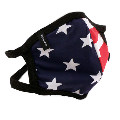 Stars and Stripes Face Mask with Filter Pocket American Flag Print-face mask-AnyMask.com-Child-Davson Sales